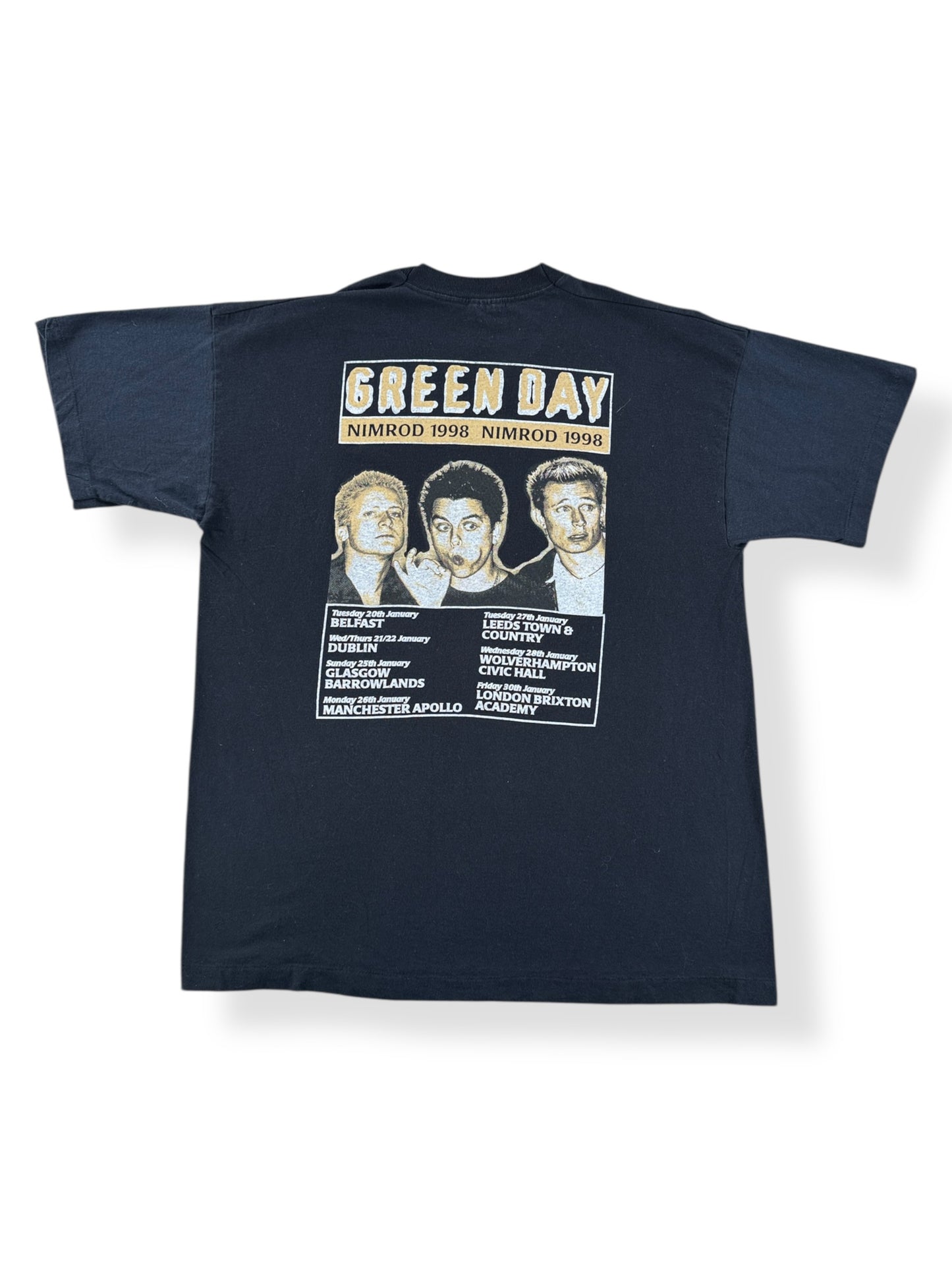 Back of Vintage 1998 Green Day Nimrod Tour Tee SZ XL (Fits L)