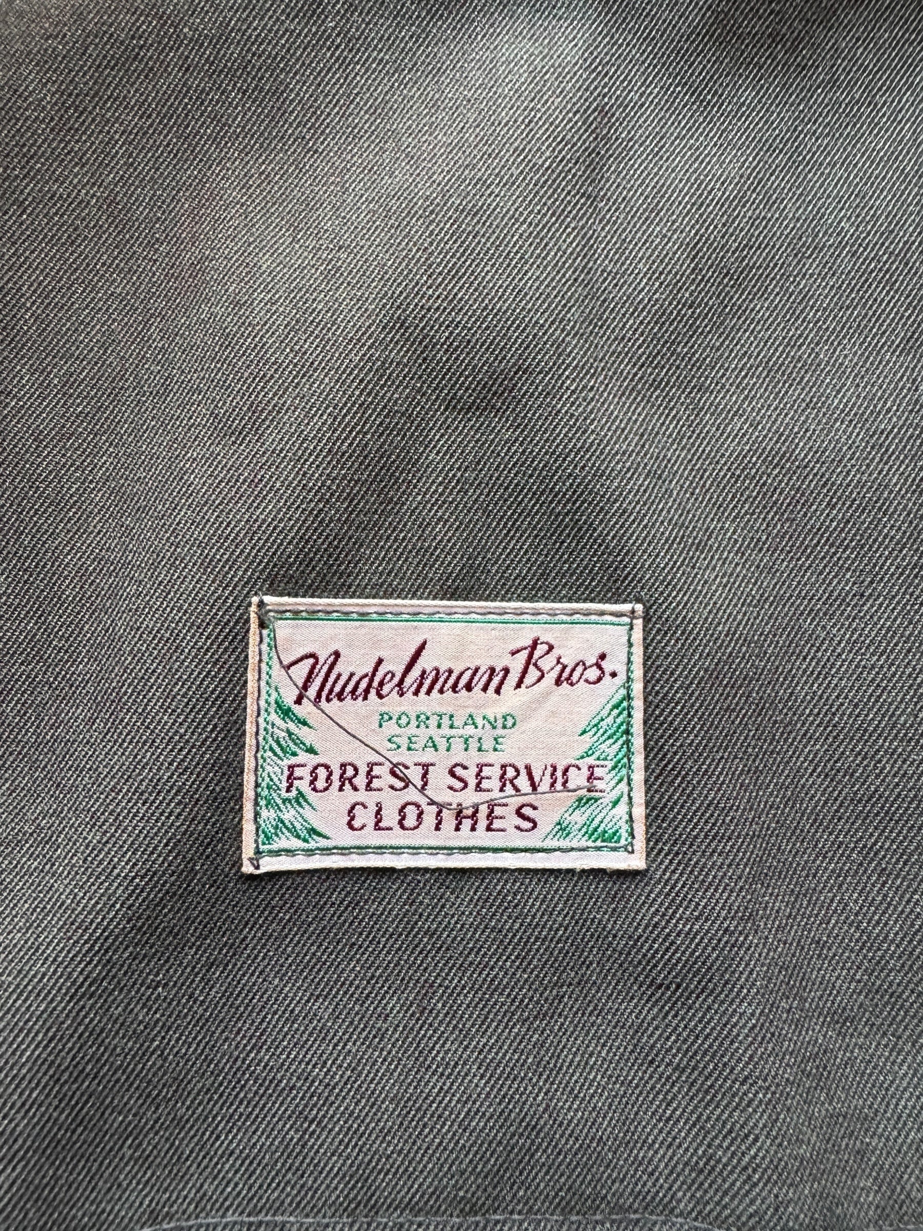 Label on Vintage Nudelman Brothers Whipcord SZ L