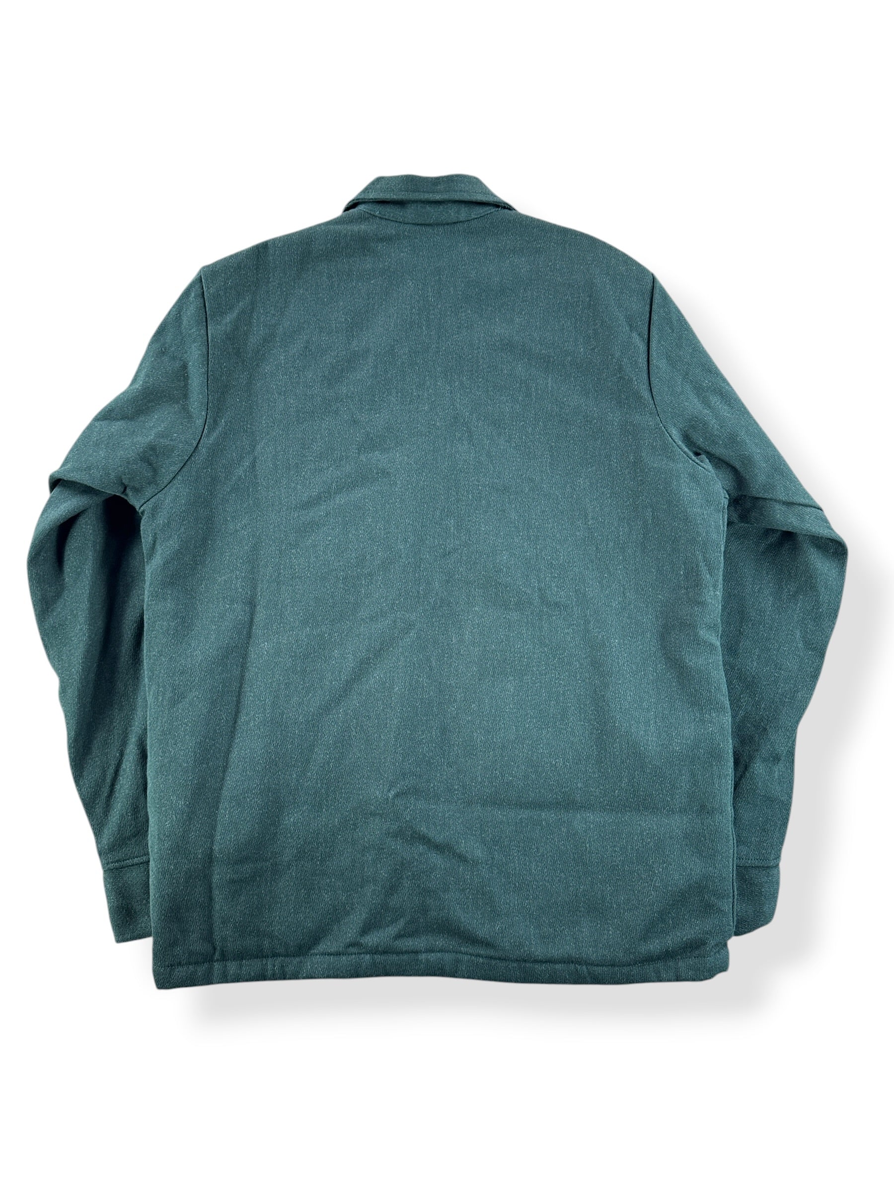 Back of Vintage Green Quilted Cotton Twill Work Jacket SZ 36
