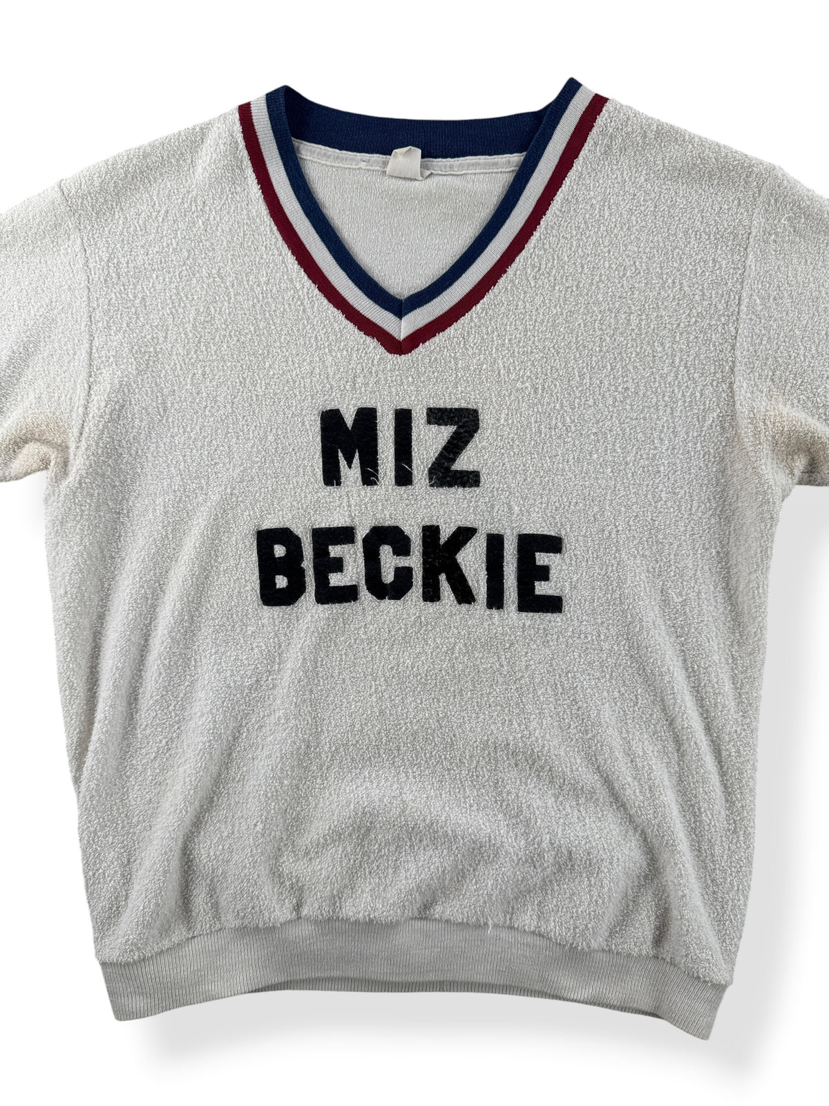 Close-up of Vintage Miz Beckie Do It Terrycloth Crewneck SZ S (Fits XS)