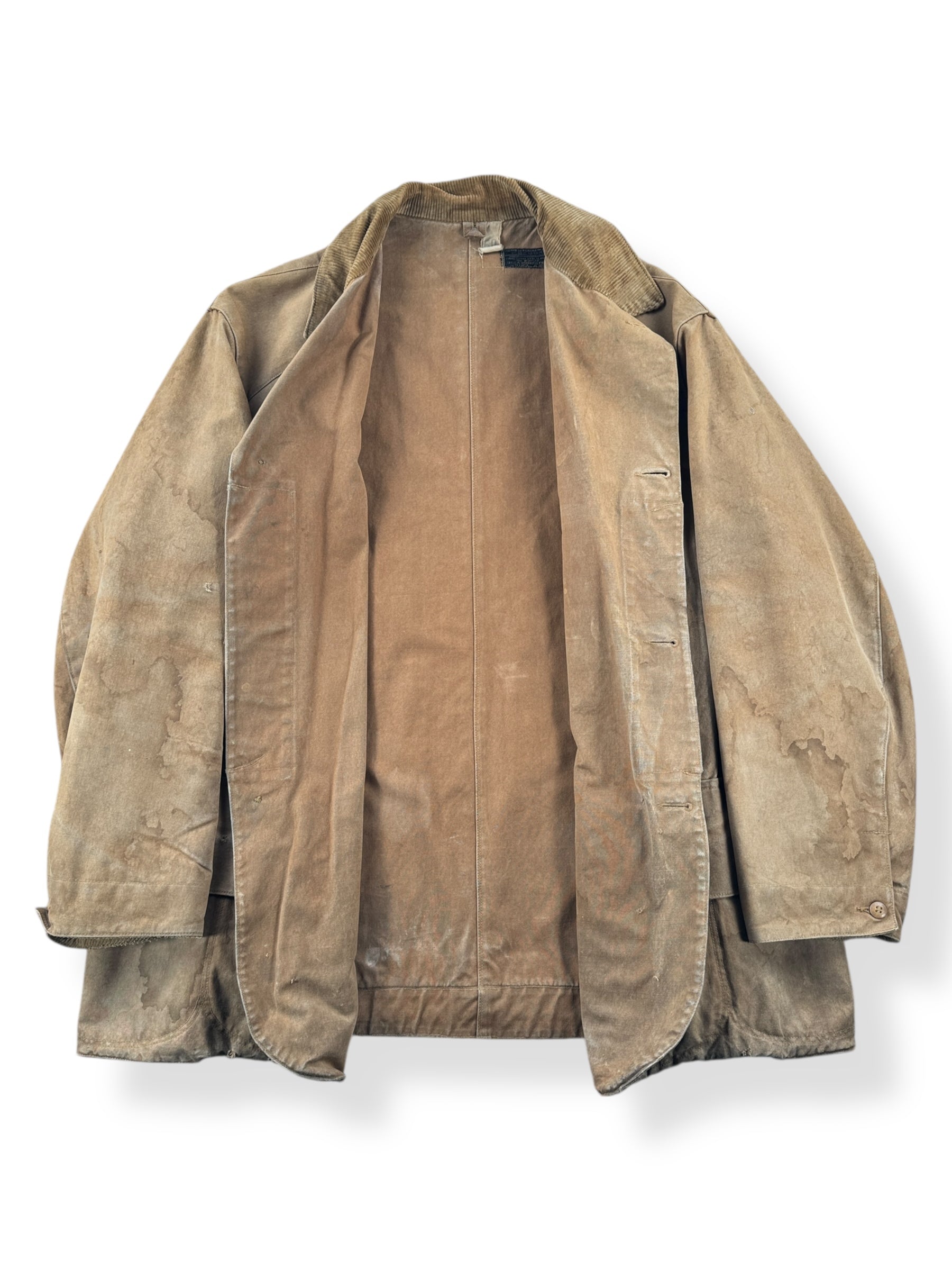 Inside of Vintage 20s Era Pakbak Hunting Jacket SZ 50
