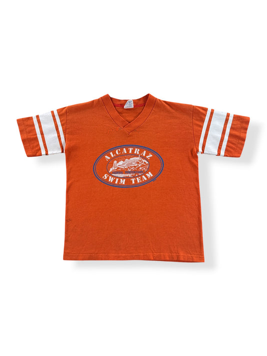 Front of Vintage Kids Alcatraz Swim Team Tee SZ Boys M (Fits XXS)