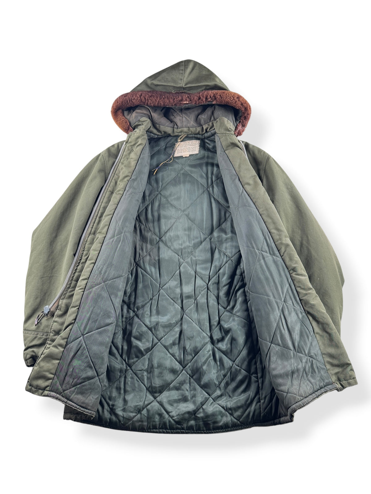 Inside of Vintage B-9 Civilian Parka SZ 42