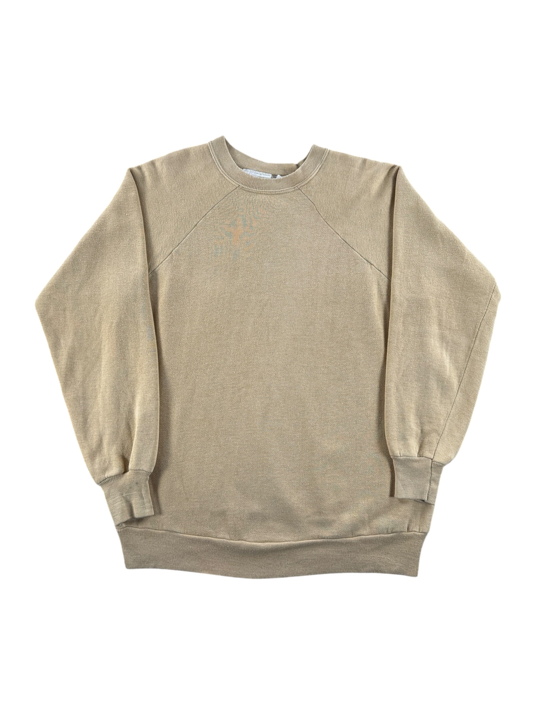 Front of Vintage Kingsroad Blank Beige Crewneck SZ XL (Fits M)