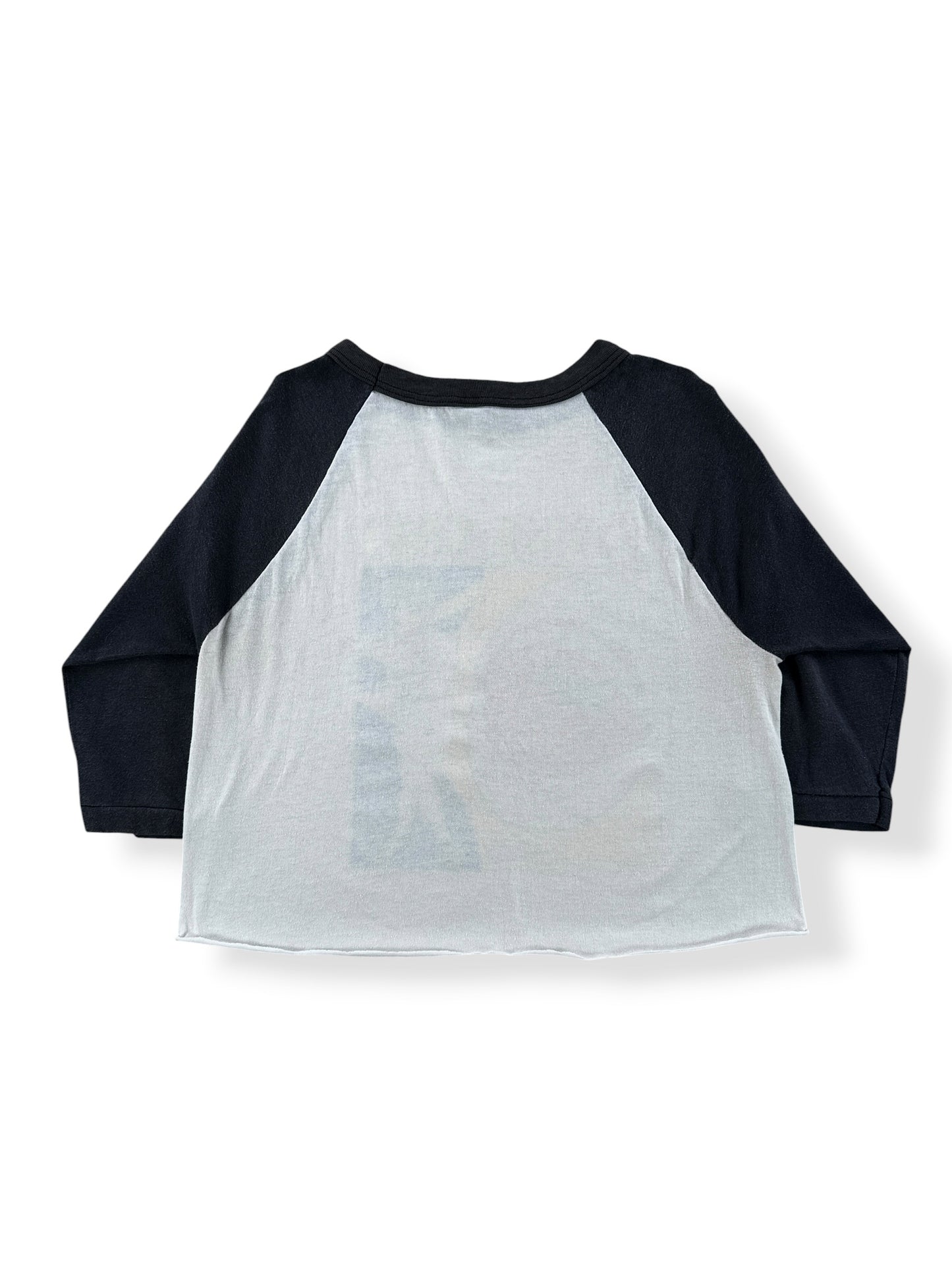 Back of Vintage Oakland Cropped Baseball Tee SZ M