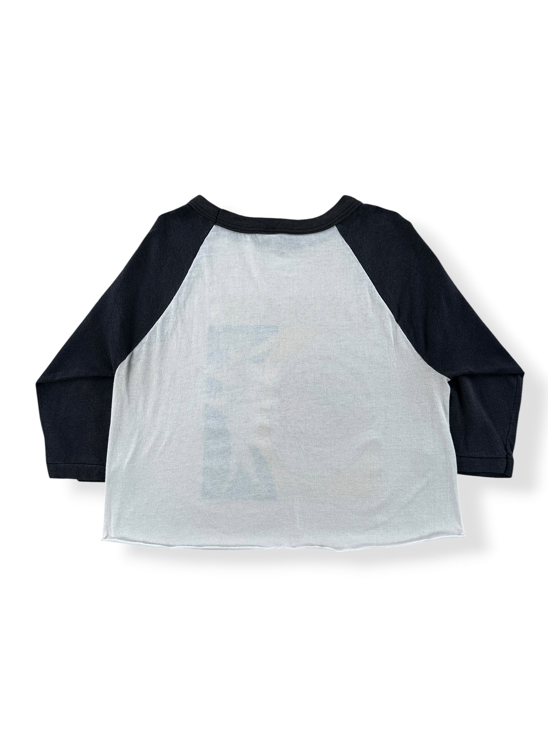 Back of Vintage Oakland Cropped Baseball Tee SZ M