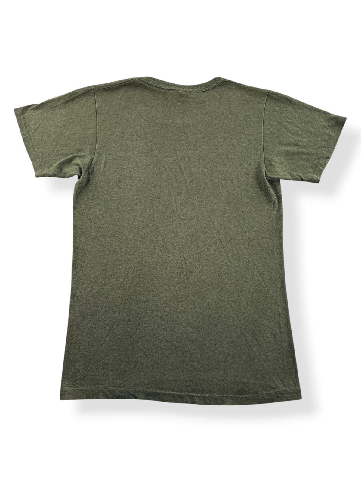 Back of Vintage 50s Stedman Blank Green Tee SZ S (Fits XS)