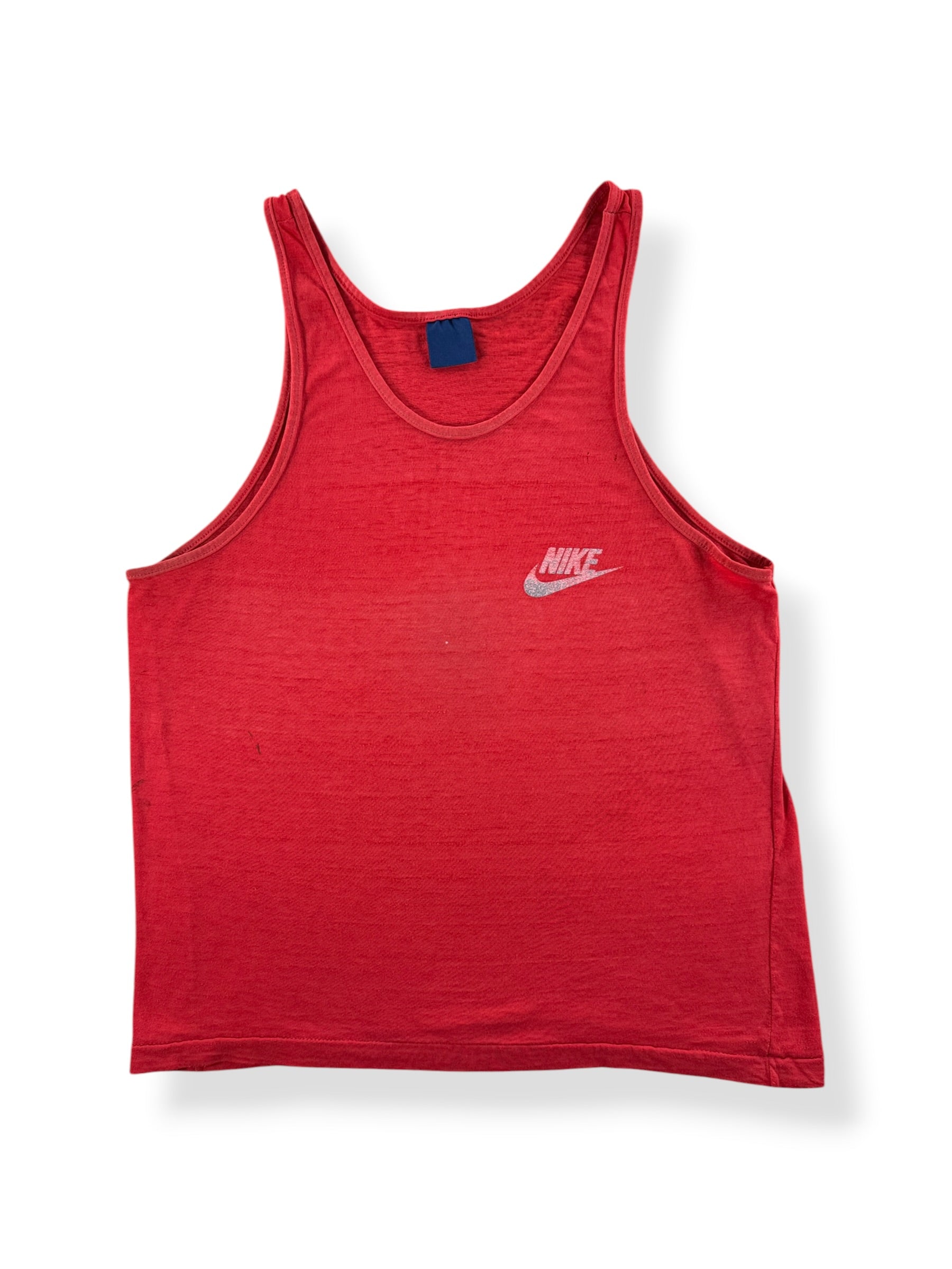 Front of Vintage Red Nike Tank Top SZ S