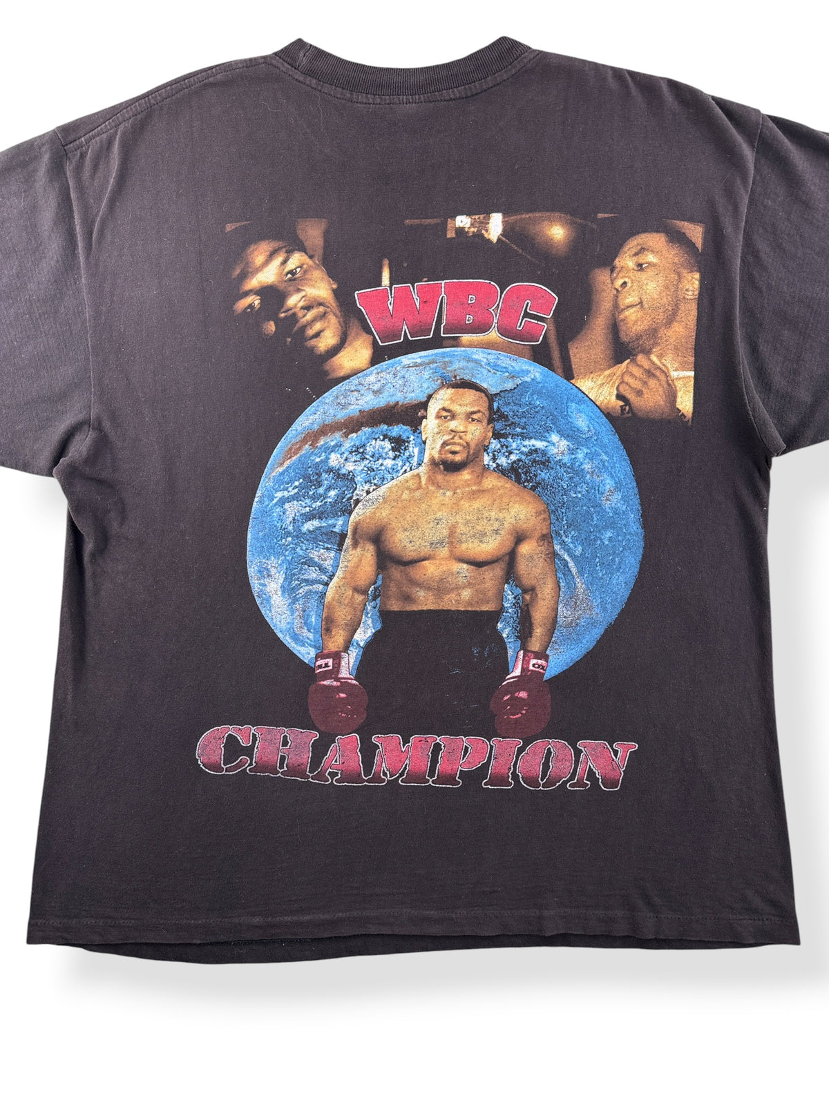 Close-up of back of Vintage Mike Tyson WBC Champion '95 Tee SZ XL