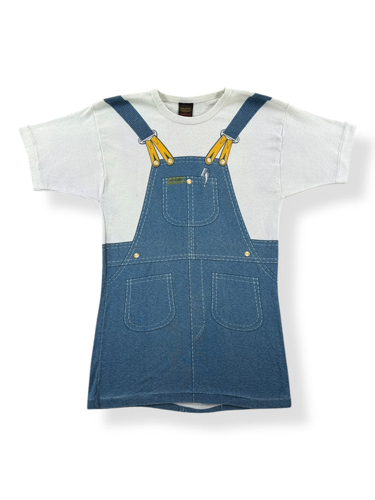 Front of Vintage 70's Wrangler Overalls Tee SZ S