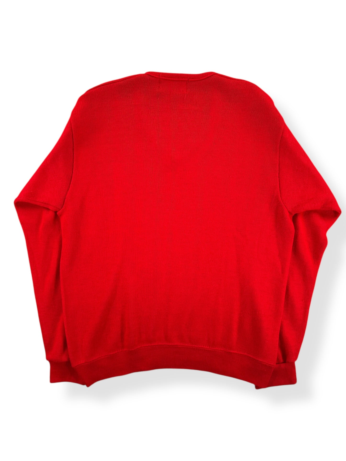 Back of Vintage Lutheran Crusaders V-Neck Sweater SZ M