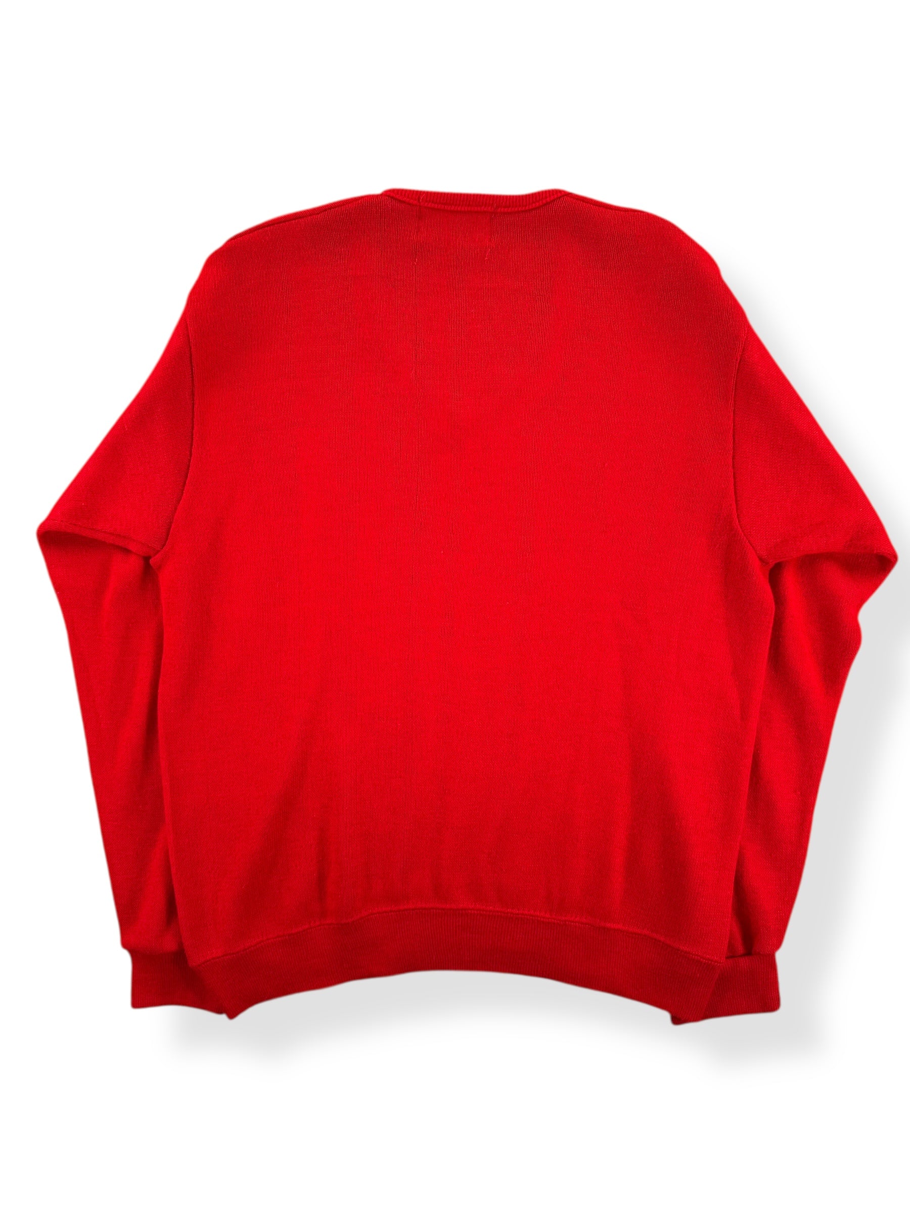 Back of Vintage Lutheran Crusaders V-Neck Sweater SZ M