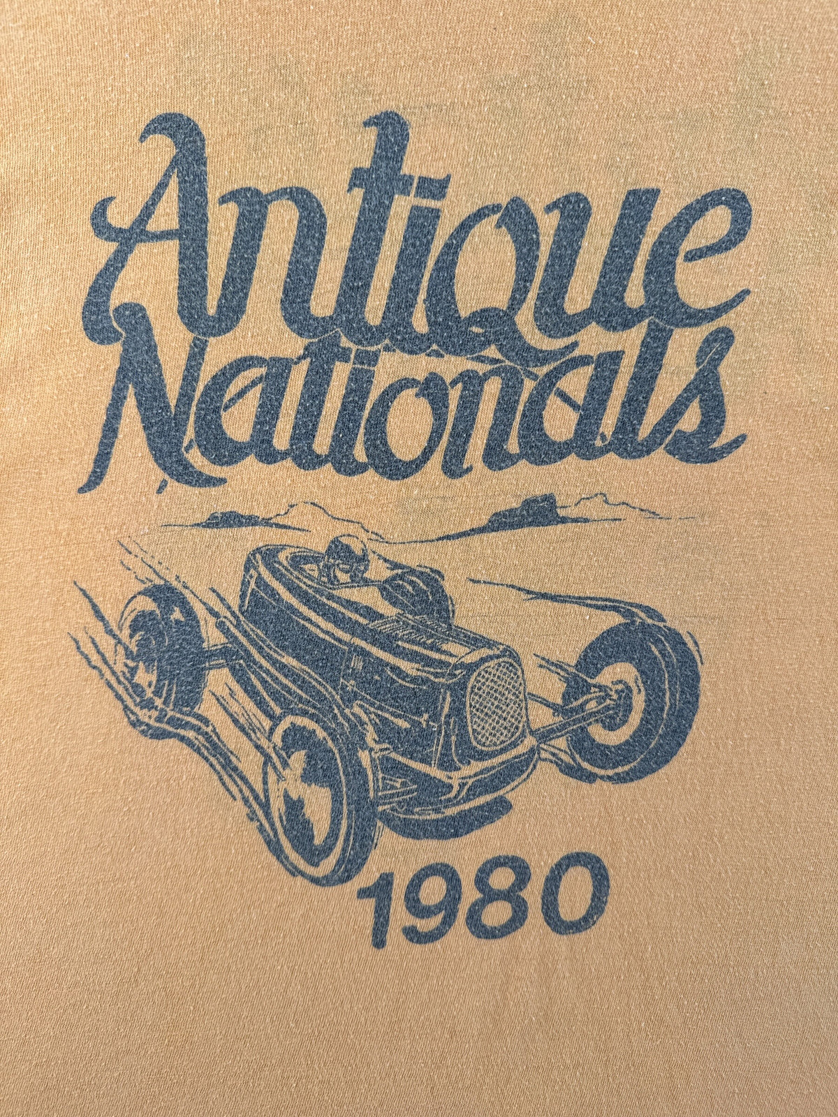 Front graphic on Vintage 1980 Racing Tee SZ M (Fits S)