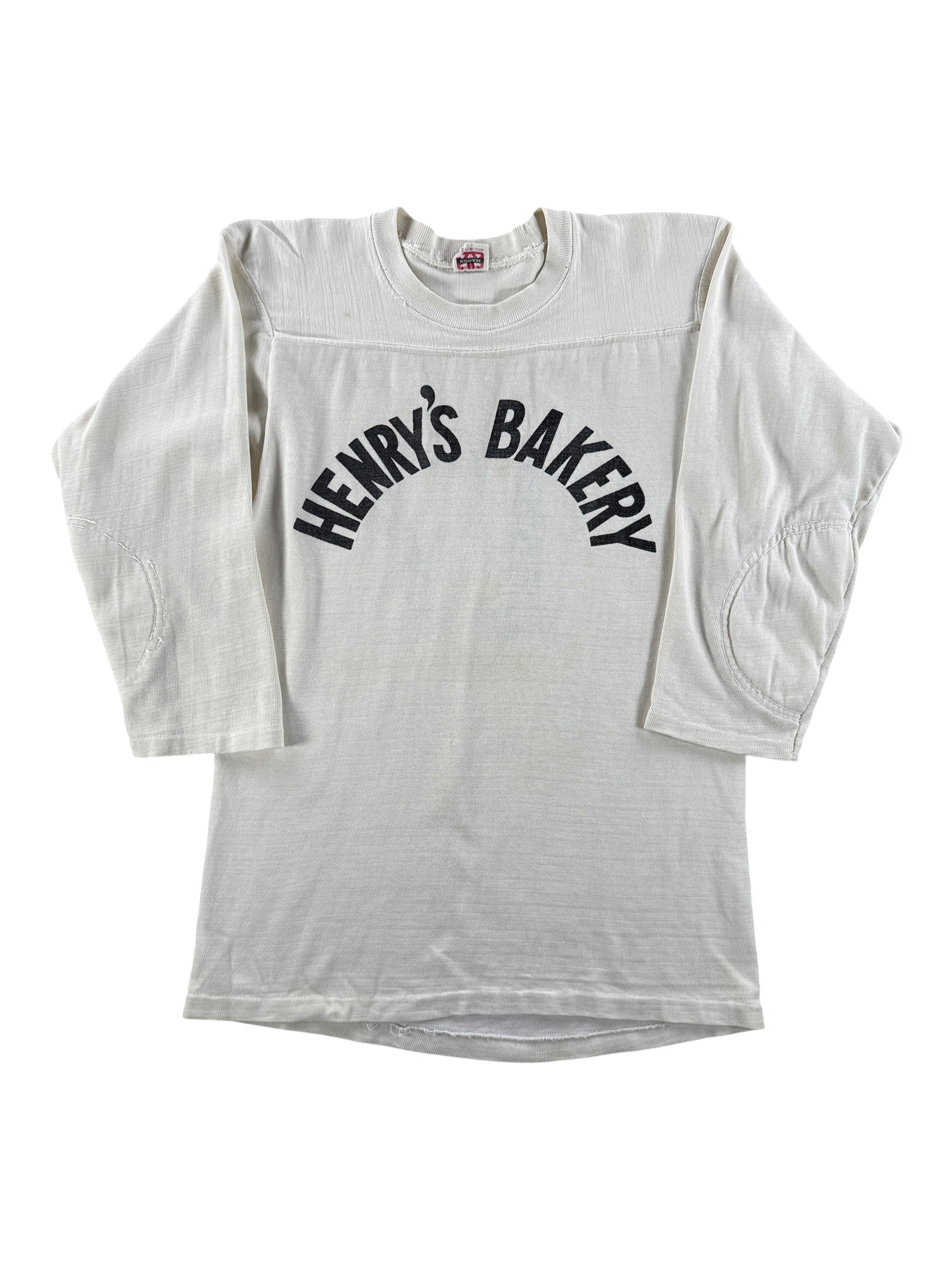 Front of Vintage 50s Henry's Bakery Jersey