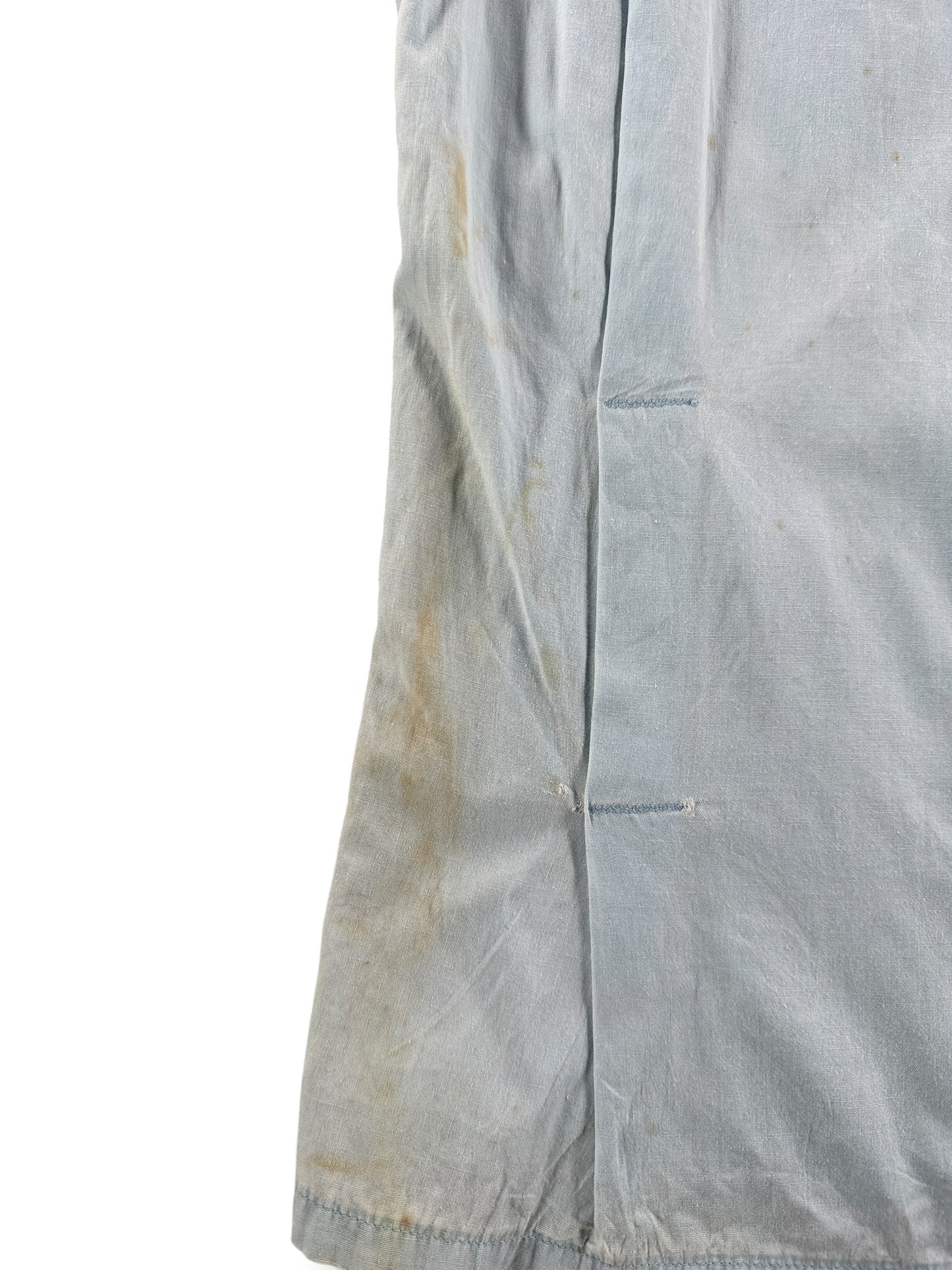 Staining on Vintage Chambray-esque Bowling Shirt SZ S AS IS