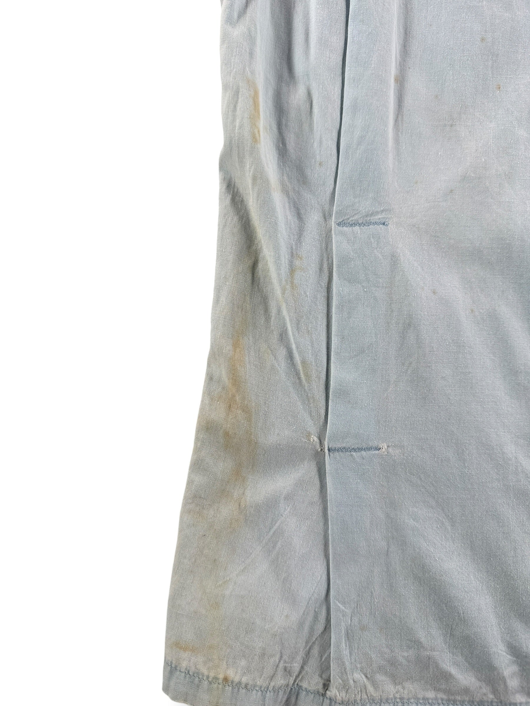 Staining on Vintage Chambray-esque Bowling Shirt SZ S AS IS