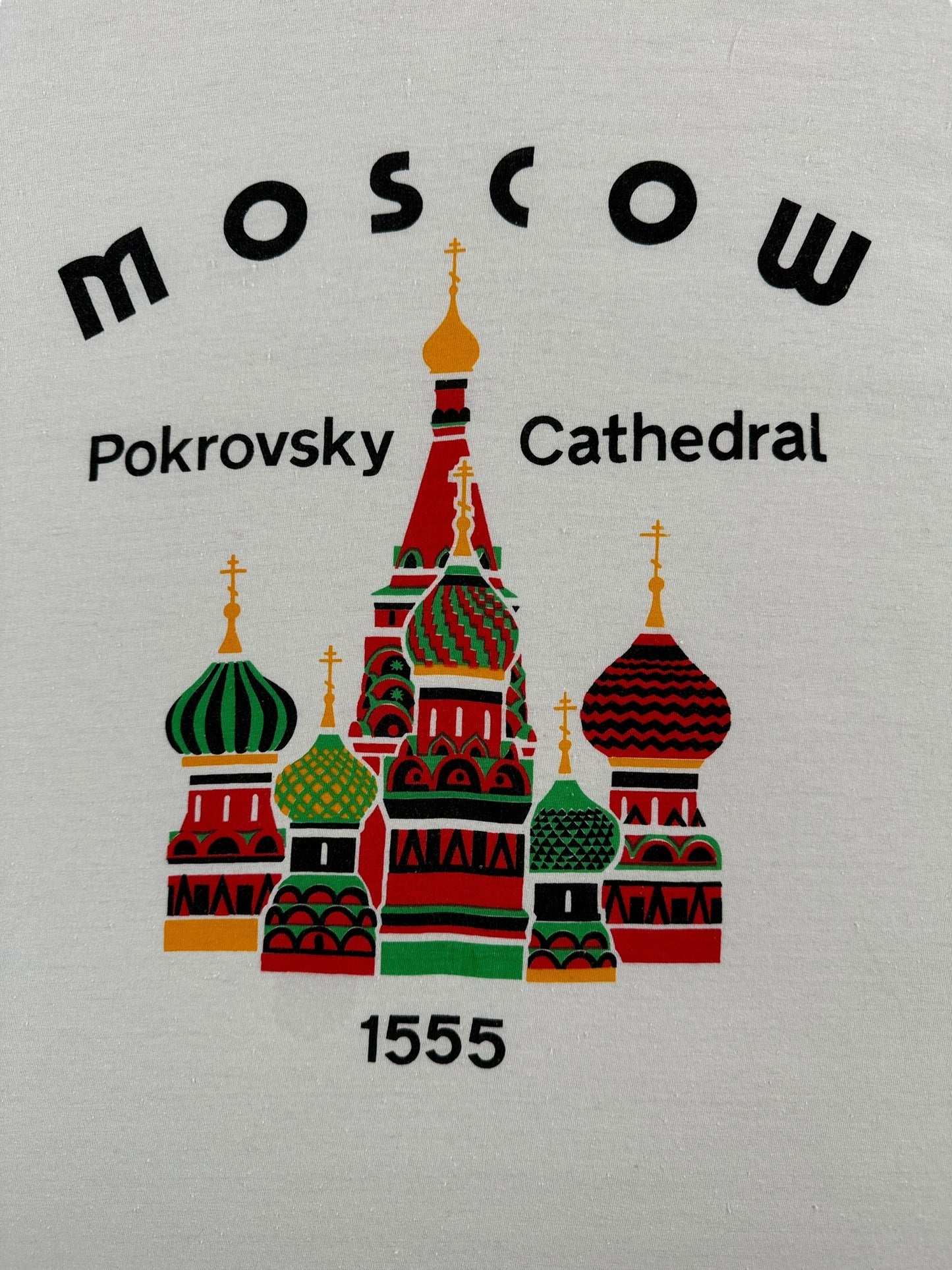 Front Graphic of Vintage Moscow St. Basil's Cathedral Tee SZ M