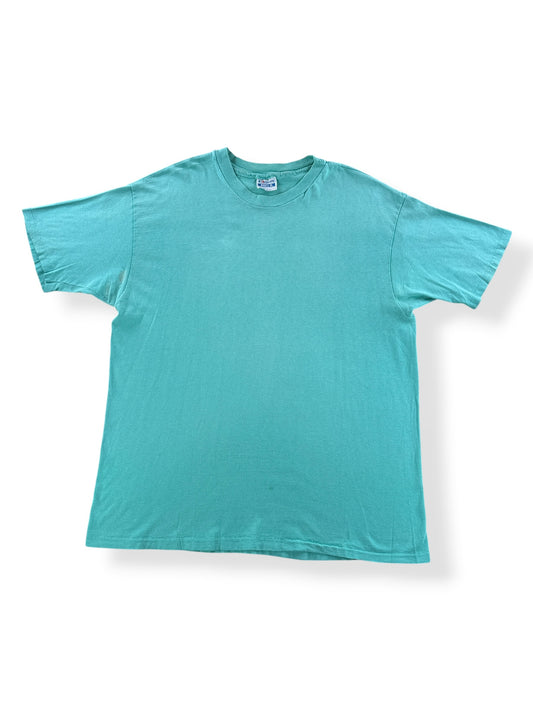 Front of Vintage Misty Teal Blank Tee SZ XXL (Fits XL)