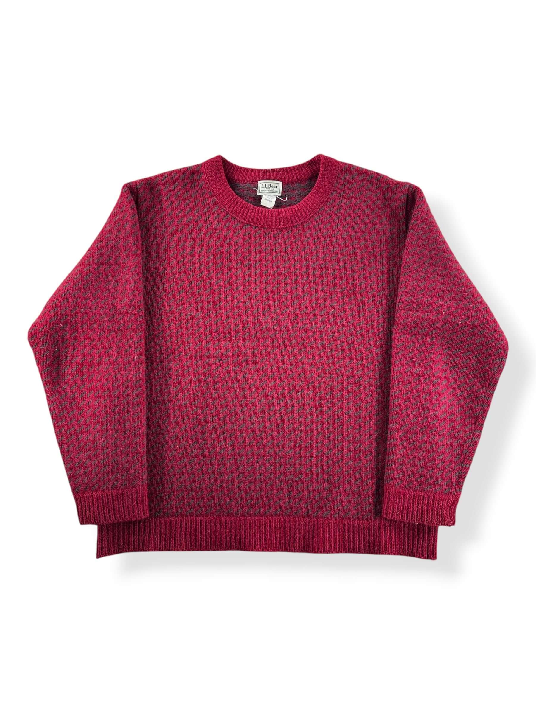 Front of Vintage L.L. Bean Nordic Wool and Rayon Birdseye Sweater SZ M