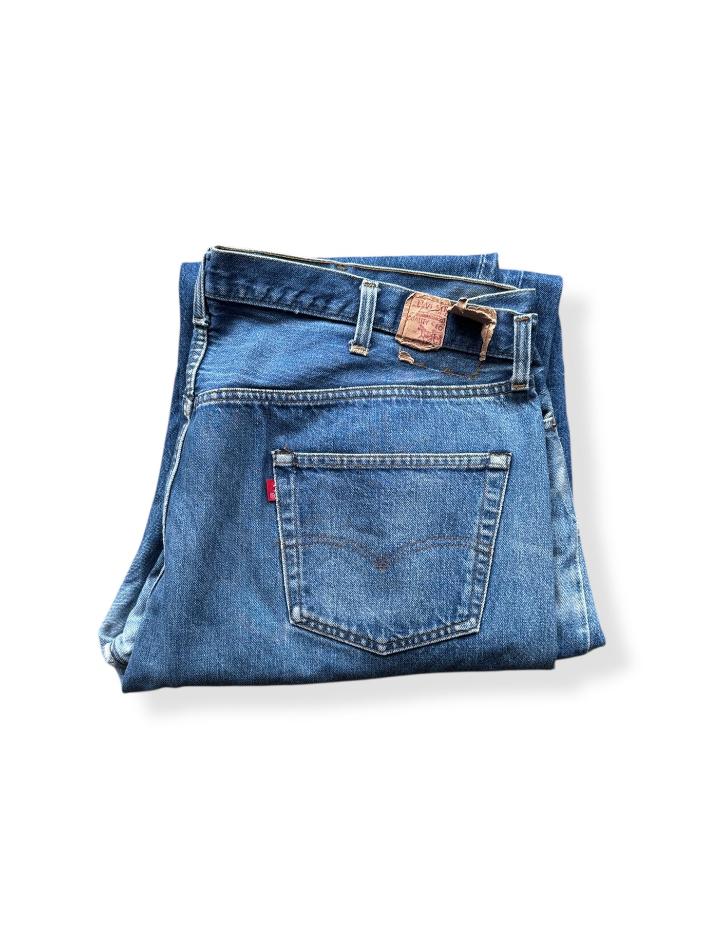 Folded Vintage Levis Redline Jeans W44