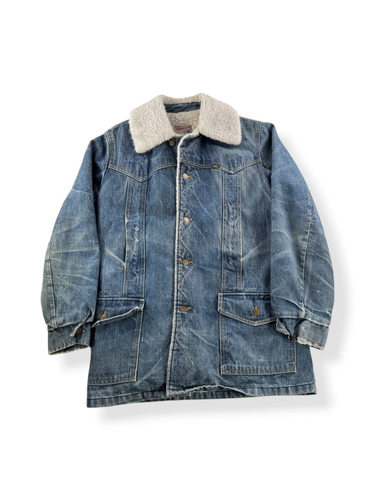 Front of Vintage 70’s Faded Lee Storm Rider Sherpa Jacket SZ L