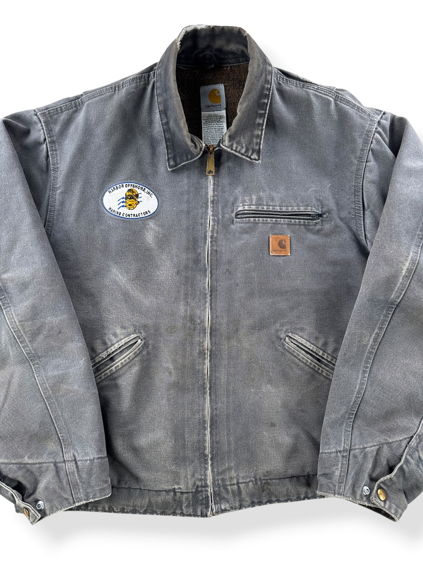 Close-up of Carhartt Gravel Detroit Jacket SZ XL