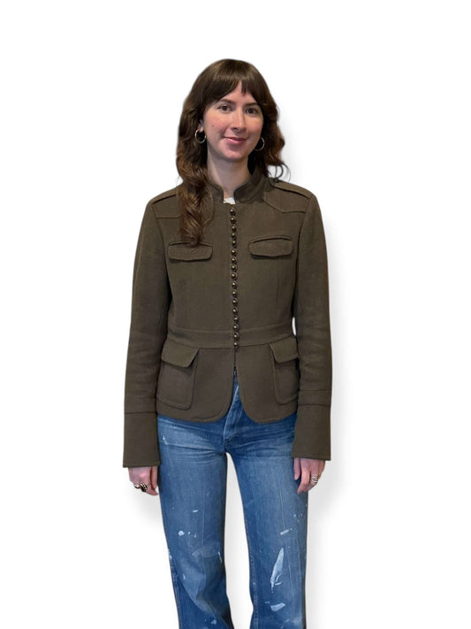 Front of Vintage 90s J Crew Military Inspired Jacket SZ S