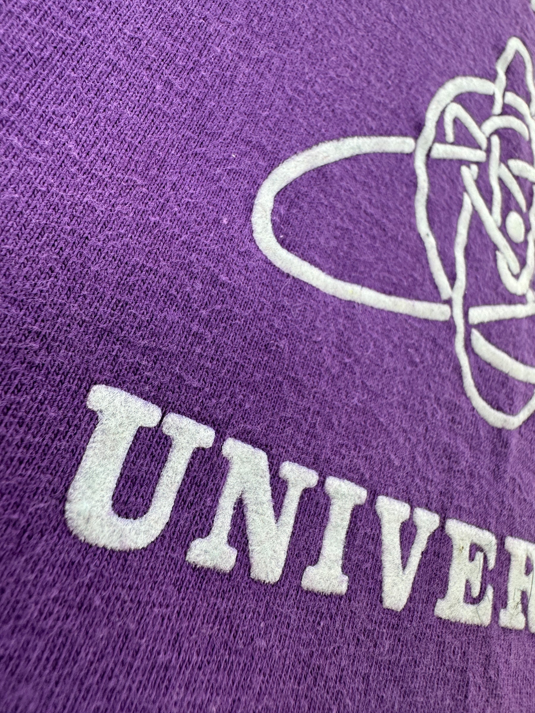 Flocking on Vintage Flocked Paris Universite Tee SZ M