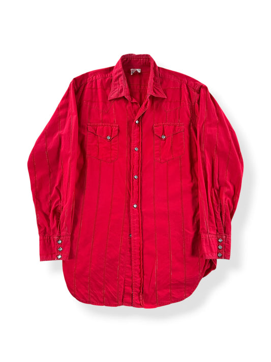 Front of Vintage Levi's Western Wear Red Pearlsnap SZ M