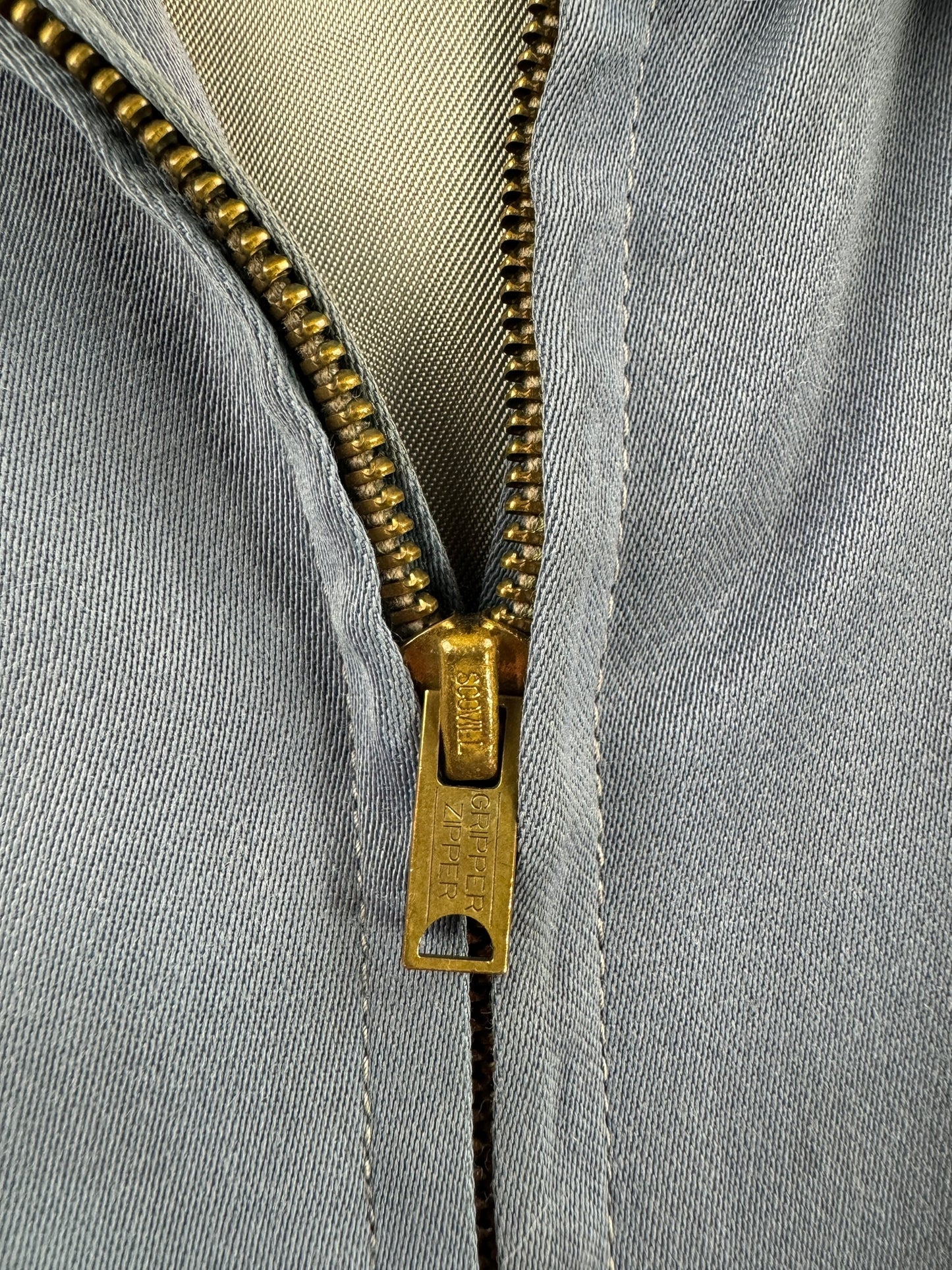 Zipper on Vintage Weathercrest Gabardine Jacket SZ 38