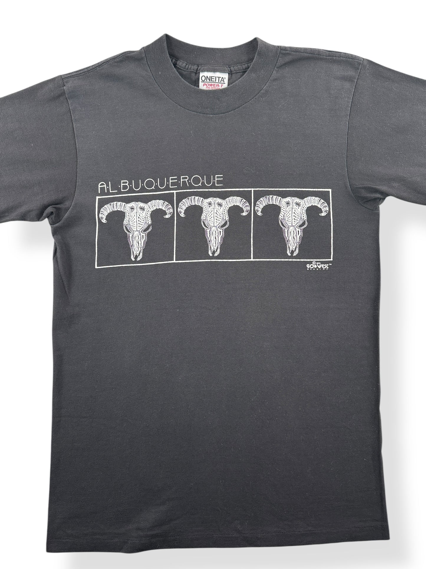 Front Close Up of Vintage Albuquerque NM Tee SZ M