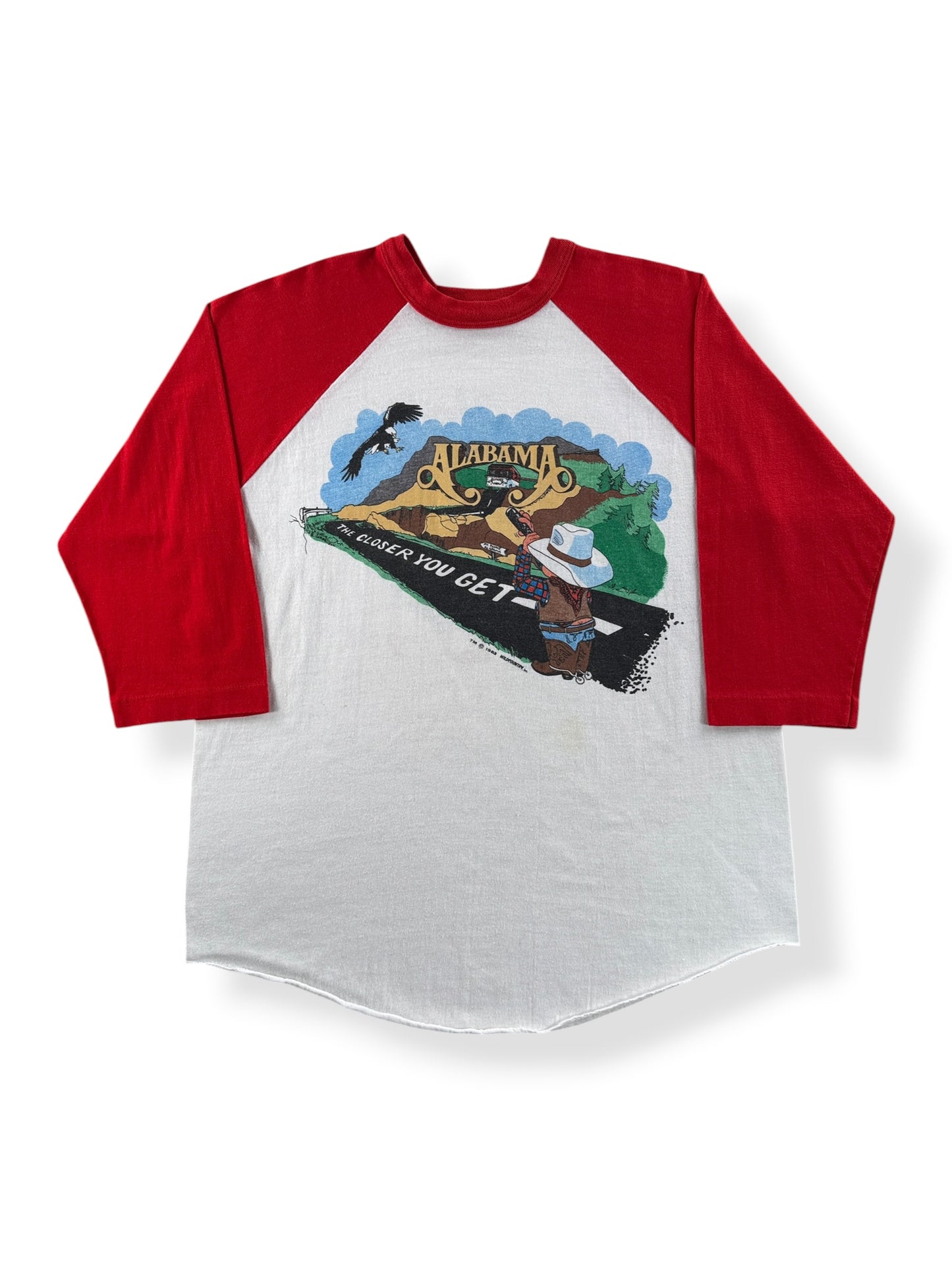 Front of Vintage '83 Alabama Raglan Tee SZ L