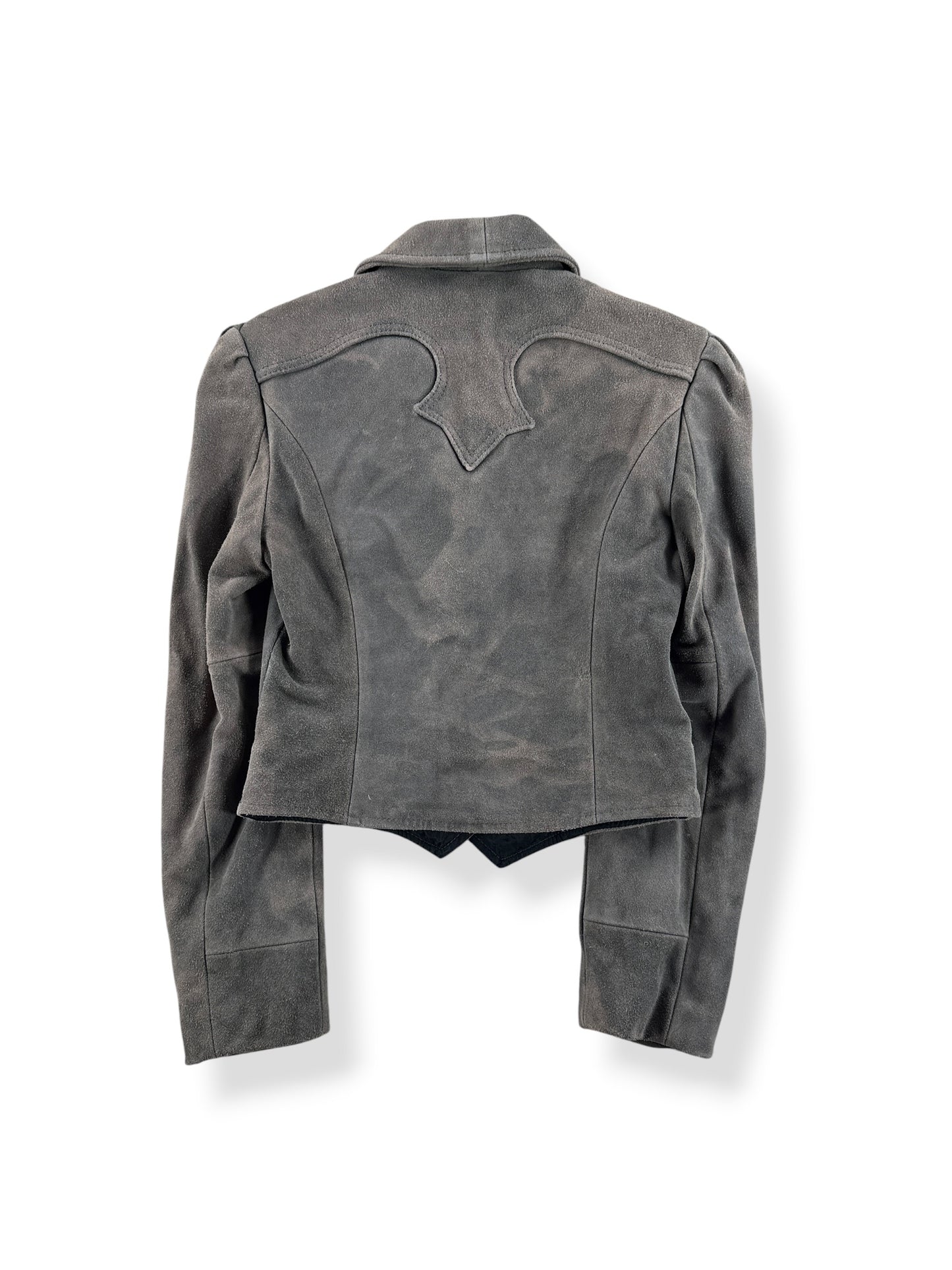 Back of Vintage Ms. Pioneer Western Suede Jacket SZ 6