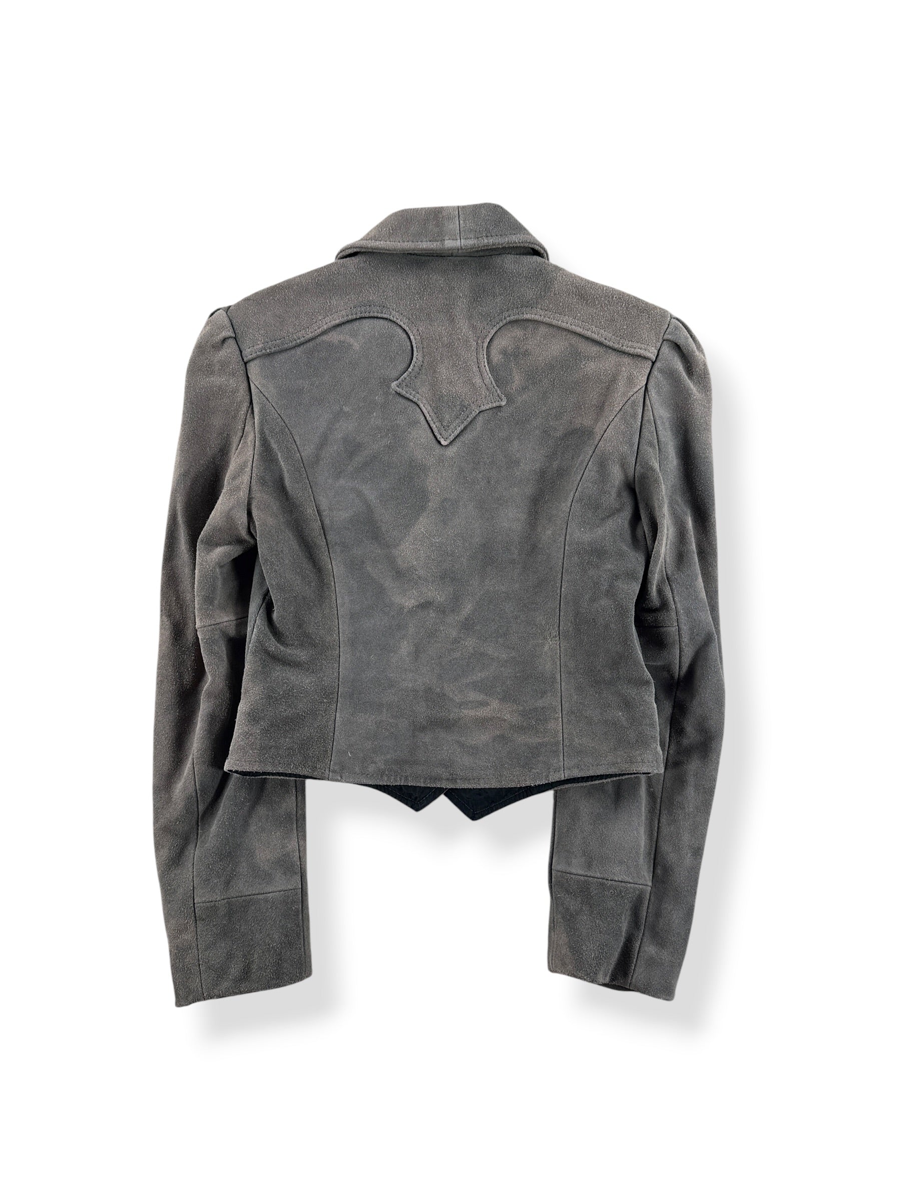 Back of Vintage Ms. Pioneer Western Suede Jacket SZ 6