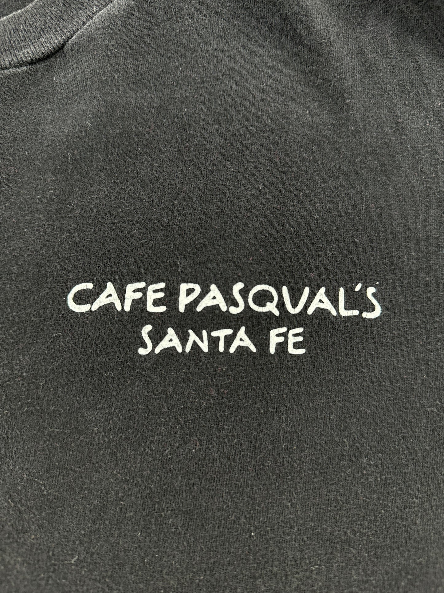 Front Graphic of Vintage Cafe Pasquals Santa Fe Tee SZ L
