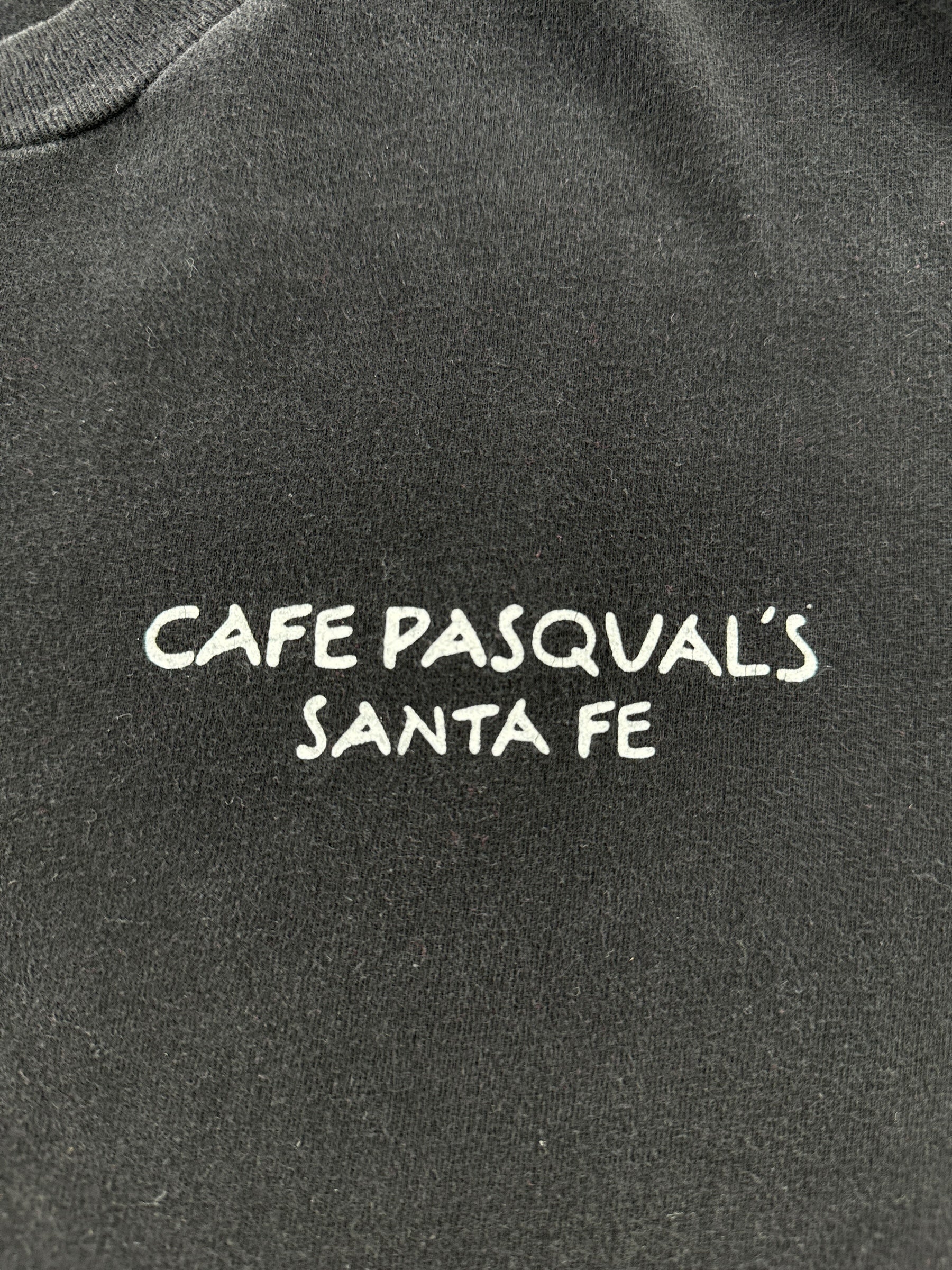 Front Graphic of Vintage Cafe Pasquals Santa Fe Tee SZ L