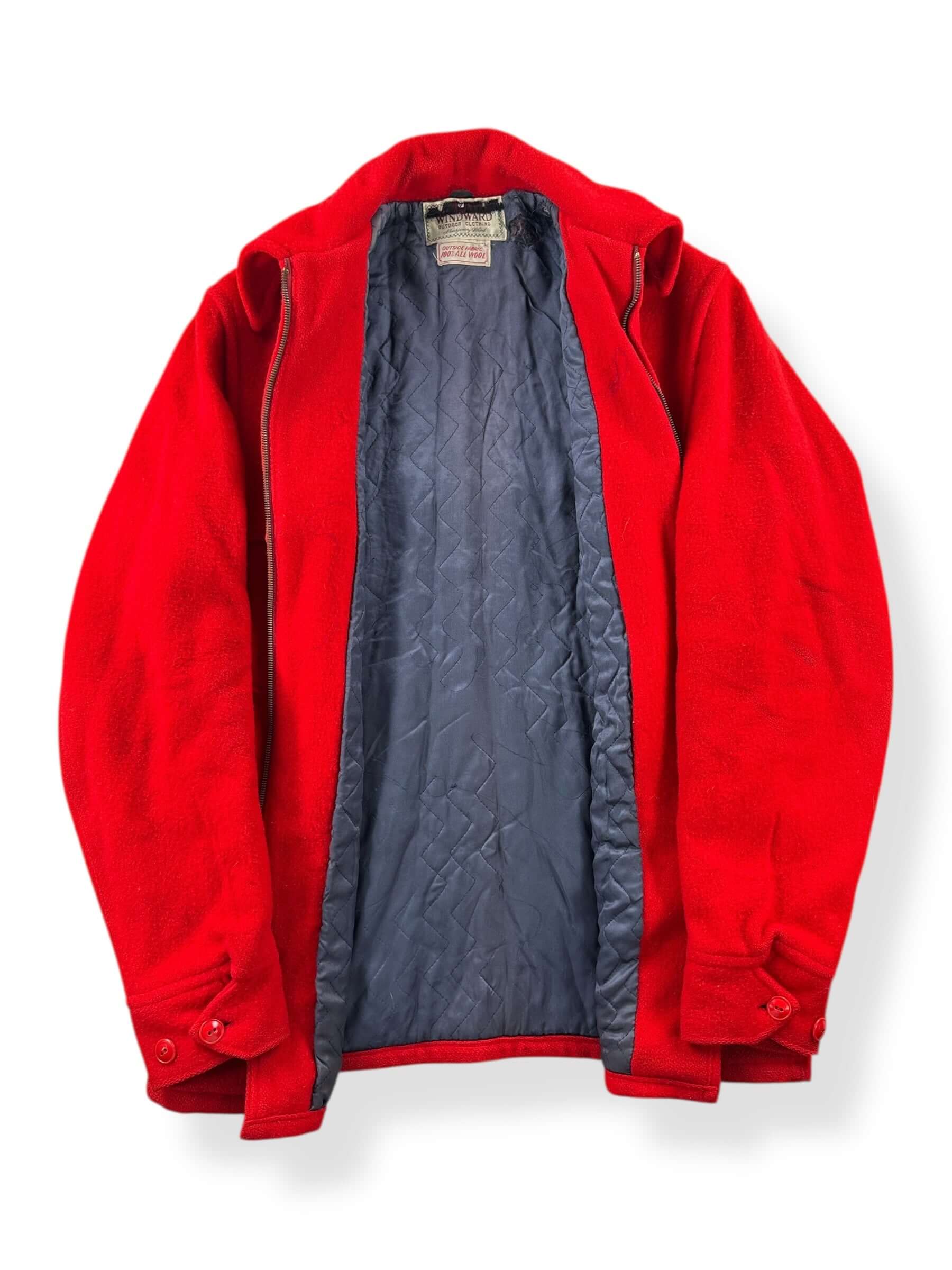 Inside of Vintage Montgomery Ward Windward Wool Jacket SZ M