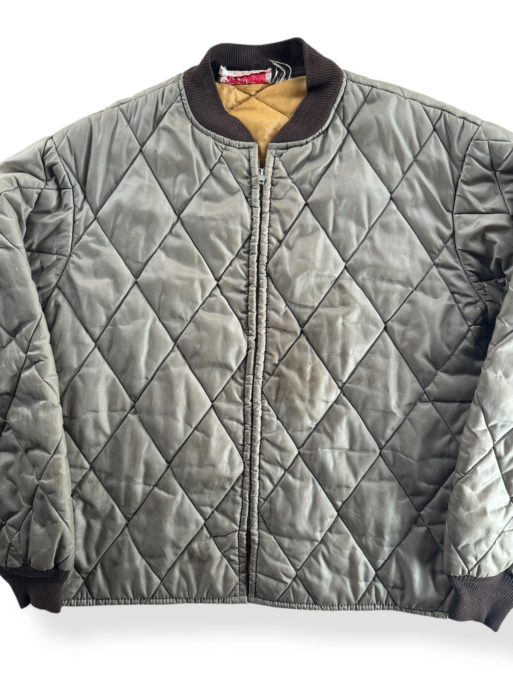 Front Close Up of Vintage Liner Jacket by Samco SZ M