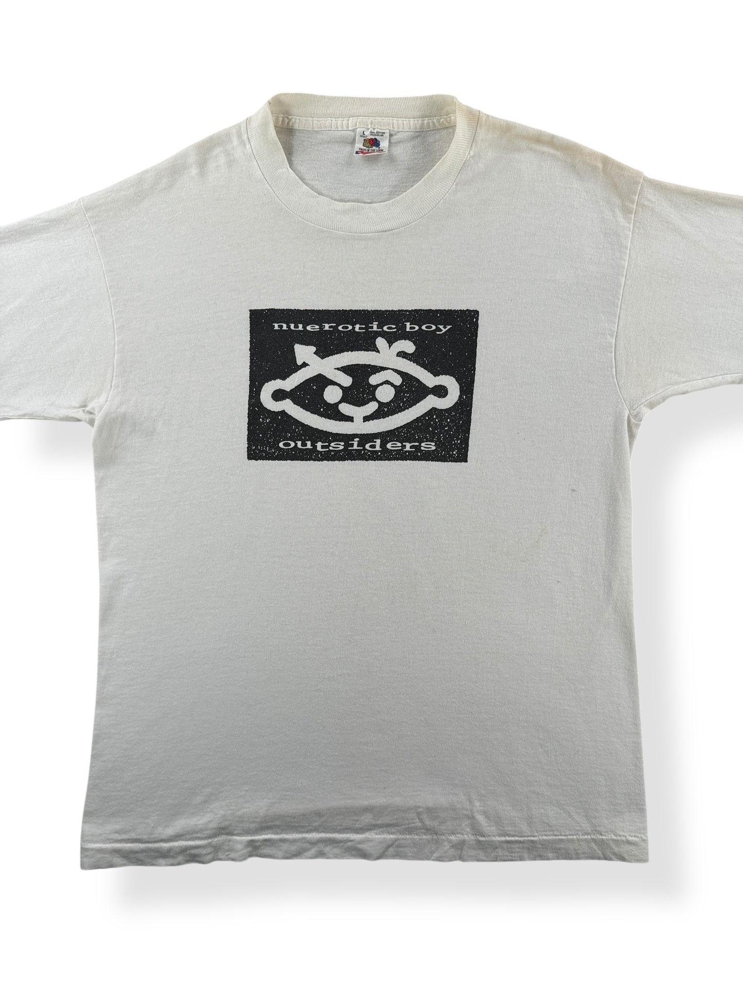 Front Close Up of Vintage Neurotic Outsiders Tee SZ L