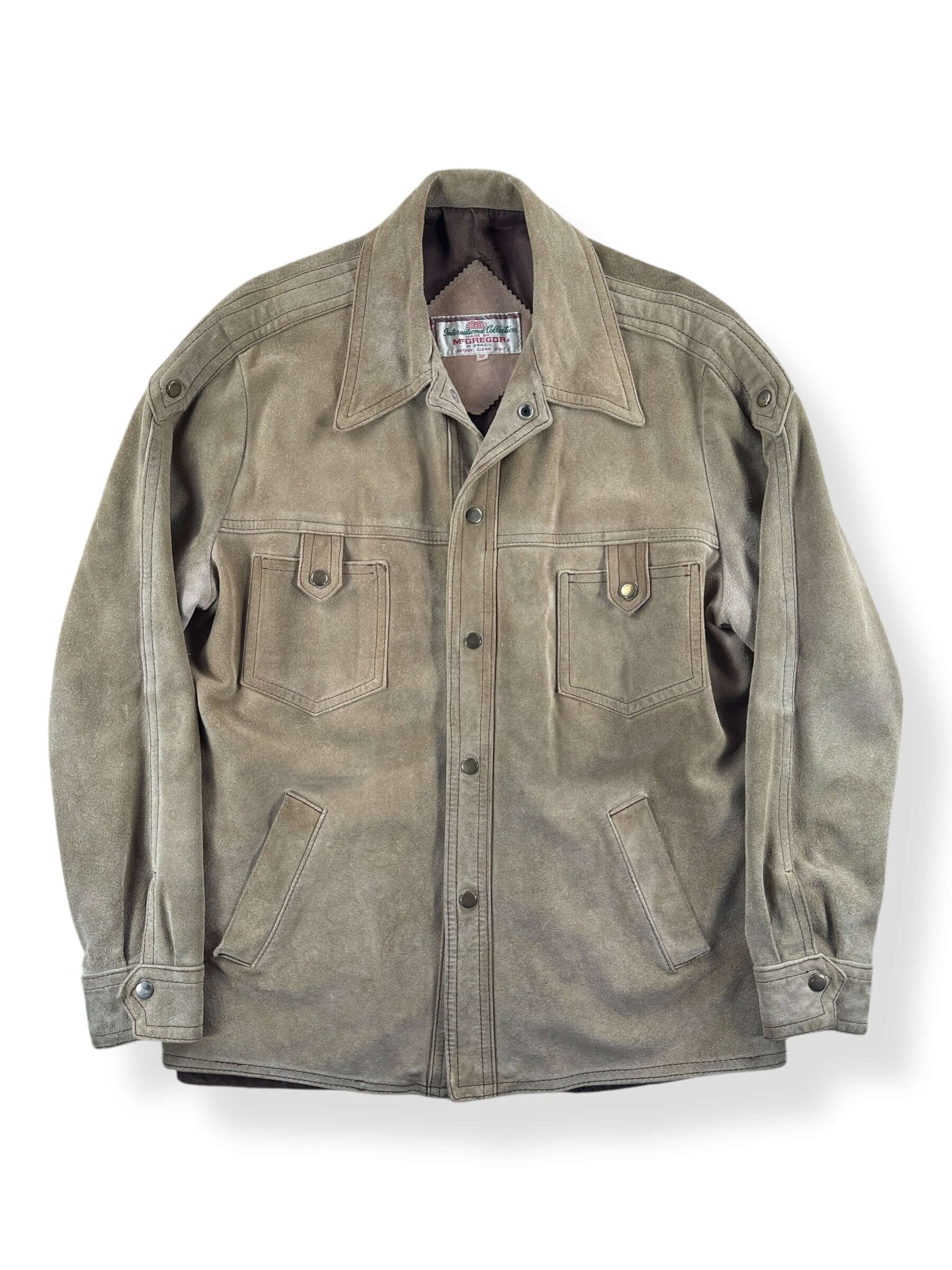 Front of Vintage McGregor International Suede Jacket SZ 46