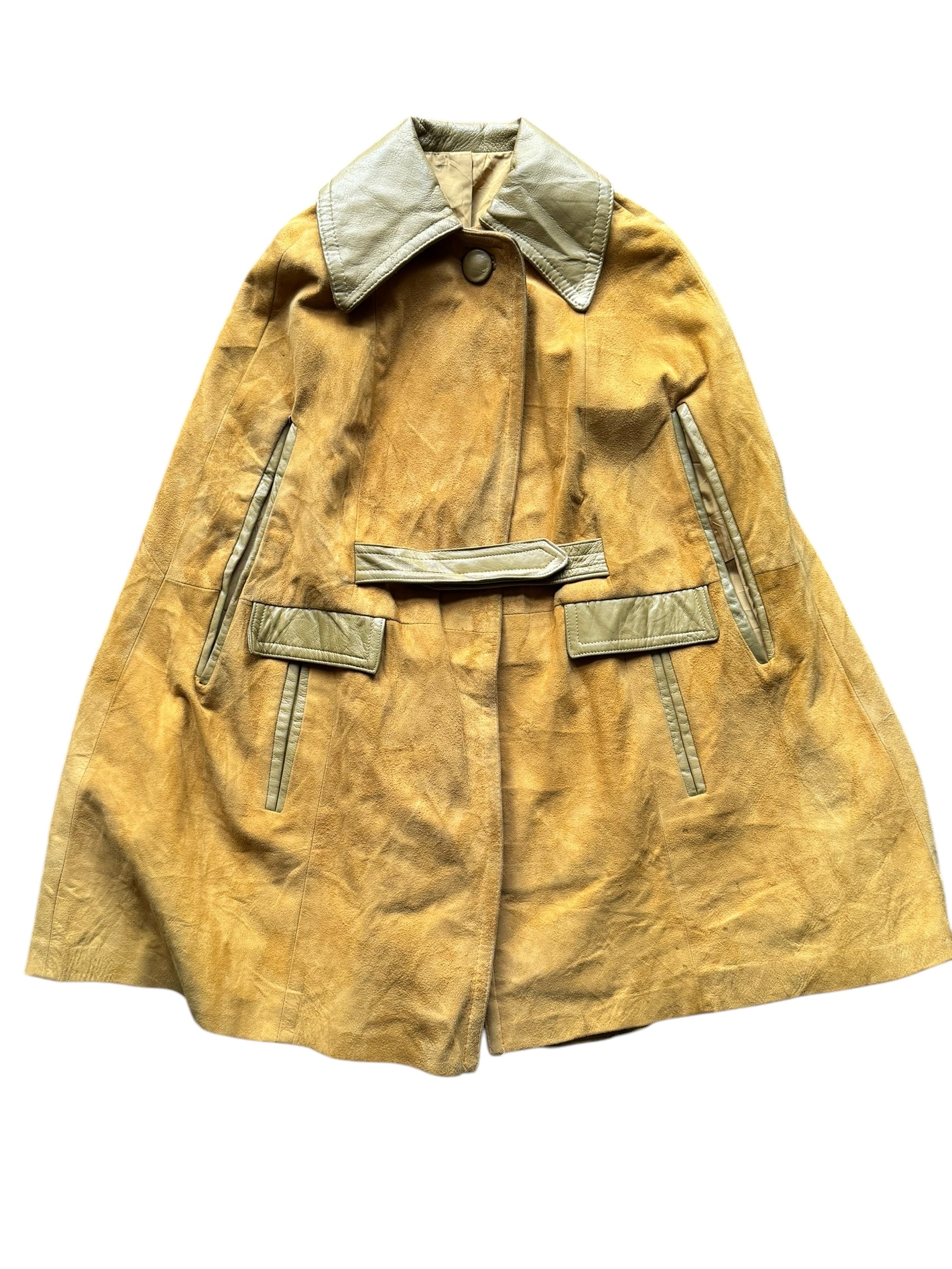 Front view of 1960s Suede Cape L