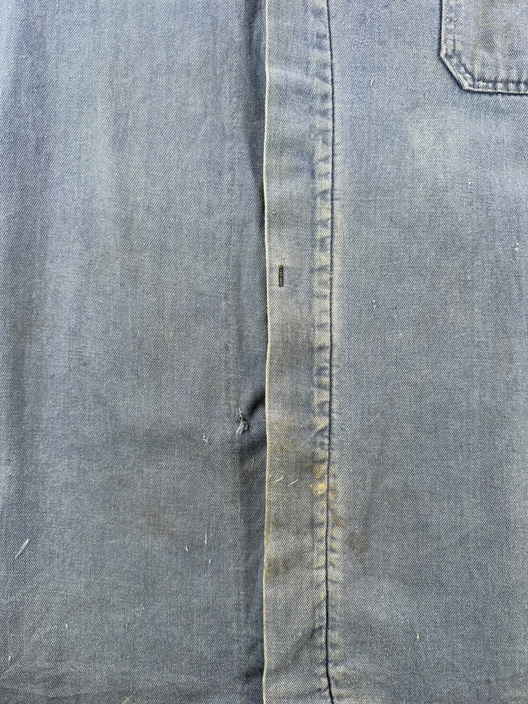 Wear on Vintage Tattered French Chore Coat SZ L