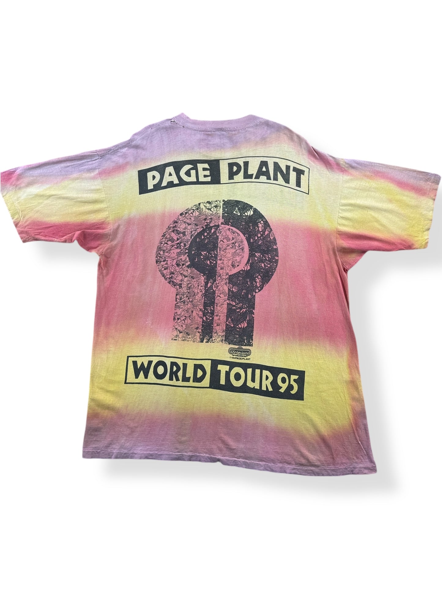 Back of Vintage Winterland Page Plant 1995 No Quarter Thrasher SZ XL