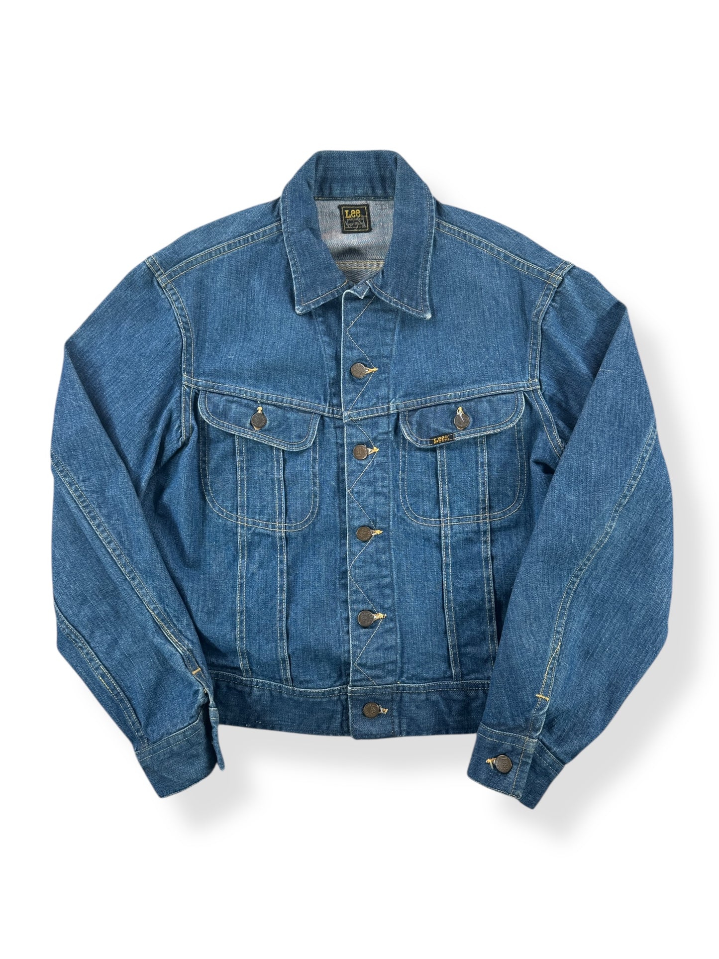 Front of Vintage Sanforized Lee Denim Jacket SZ M