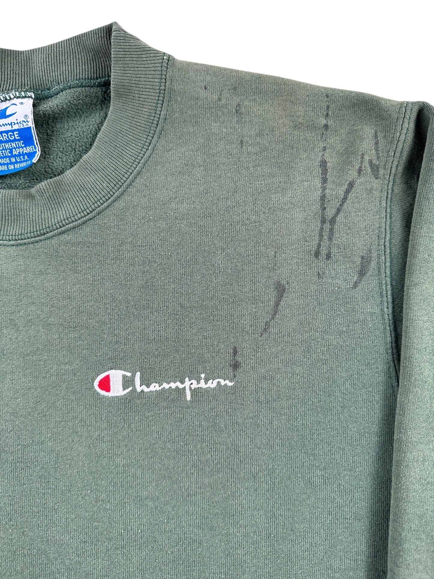 Splatters on Vintage Made in USA Champion Paint Splattered Crewneck SZ L