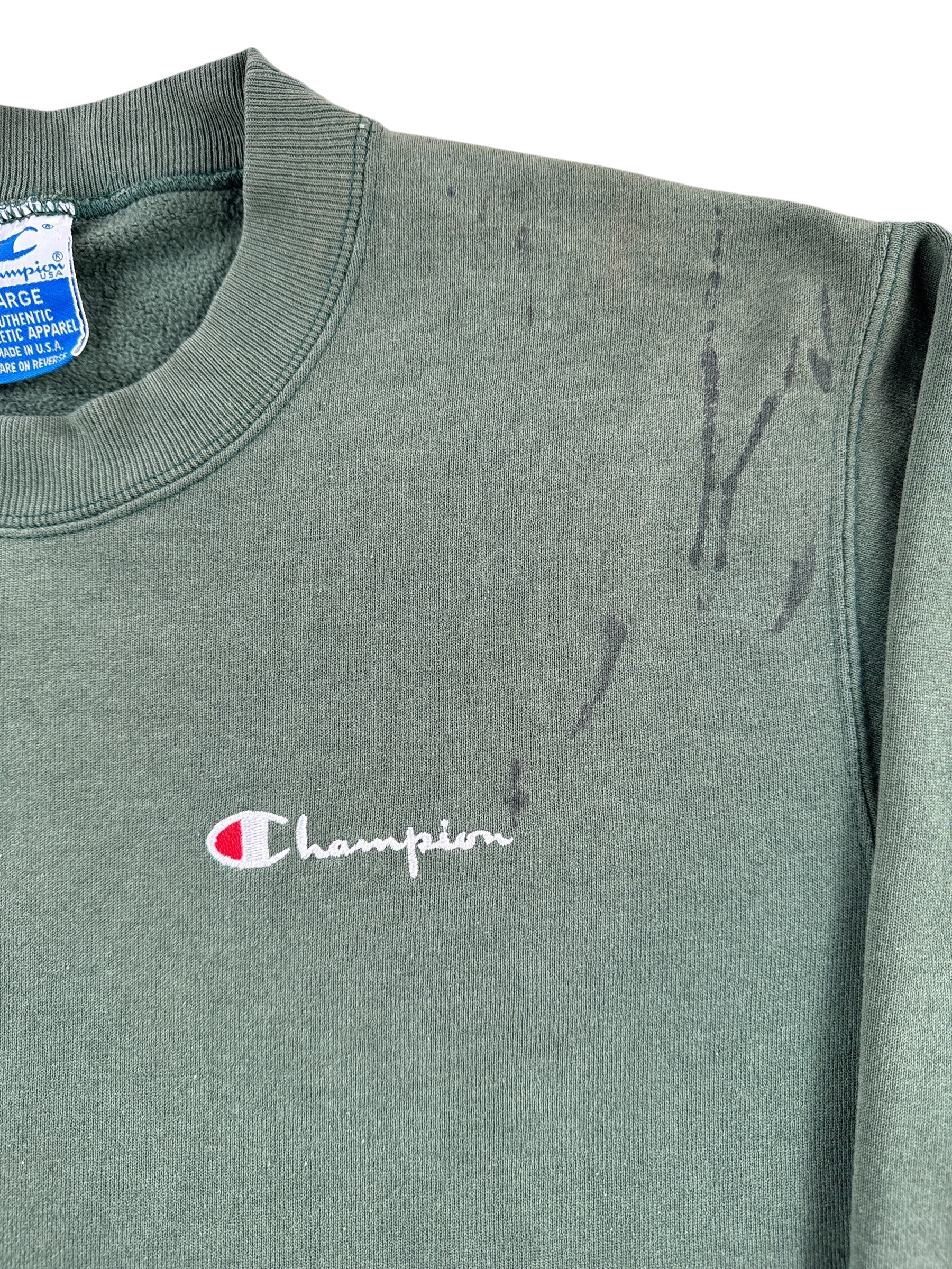 Splatters on Vintage Made in USA Champion Paint Splattered Crewneck SZ L