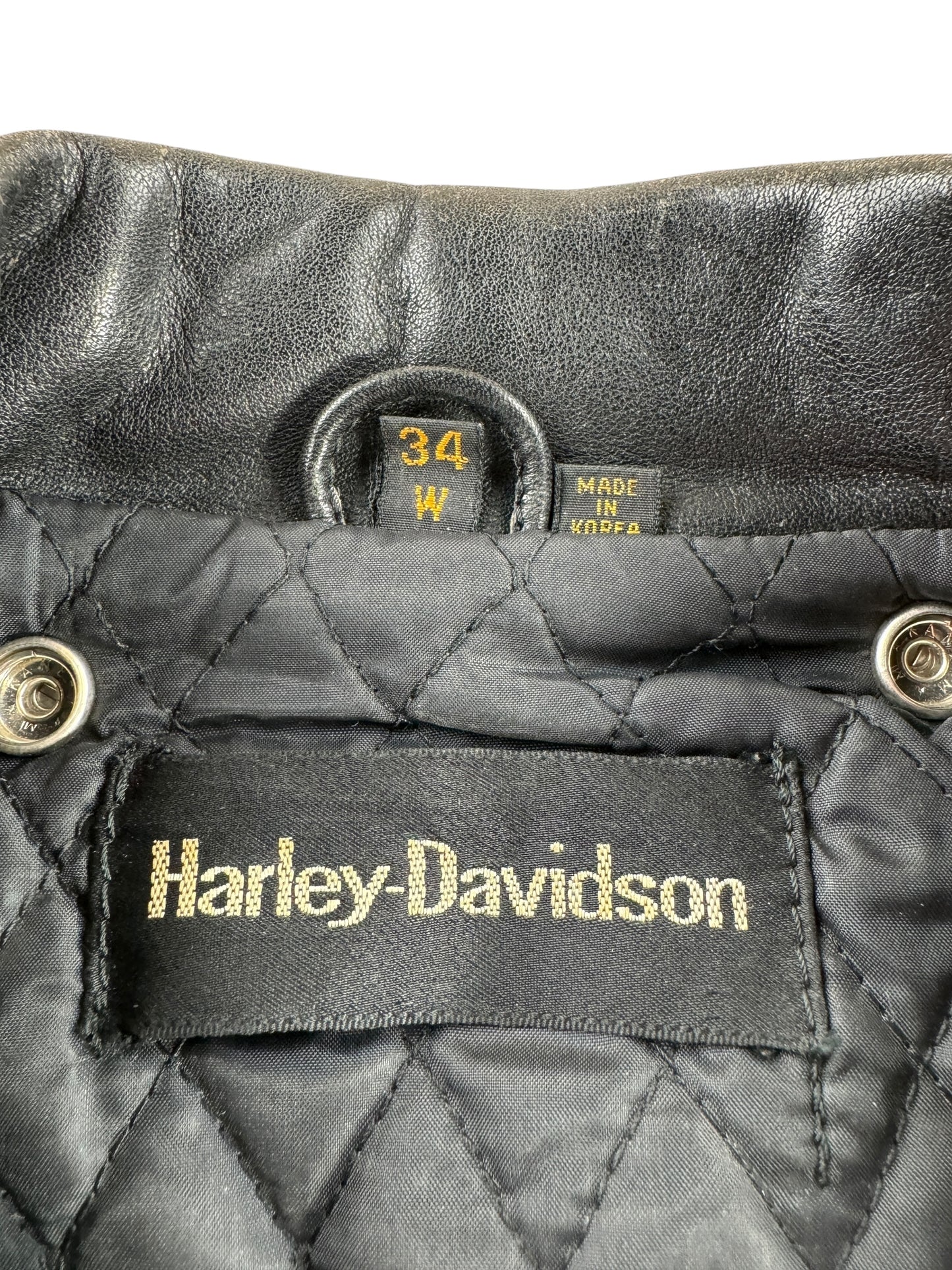 Tag on Vintage Women's Harley Davidson Leather Jacket SZ 34