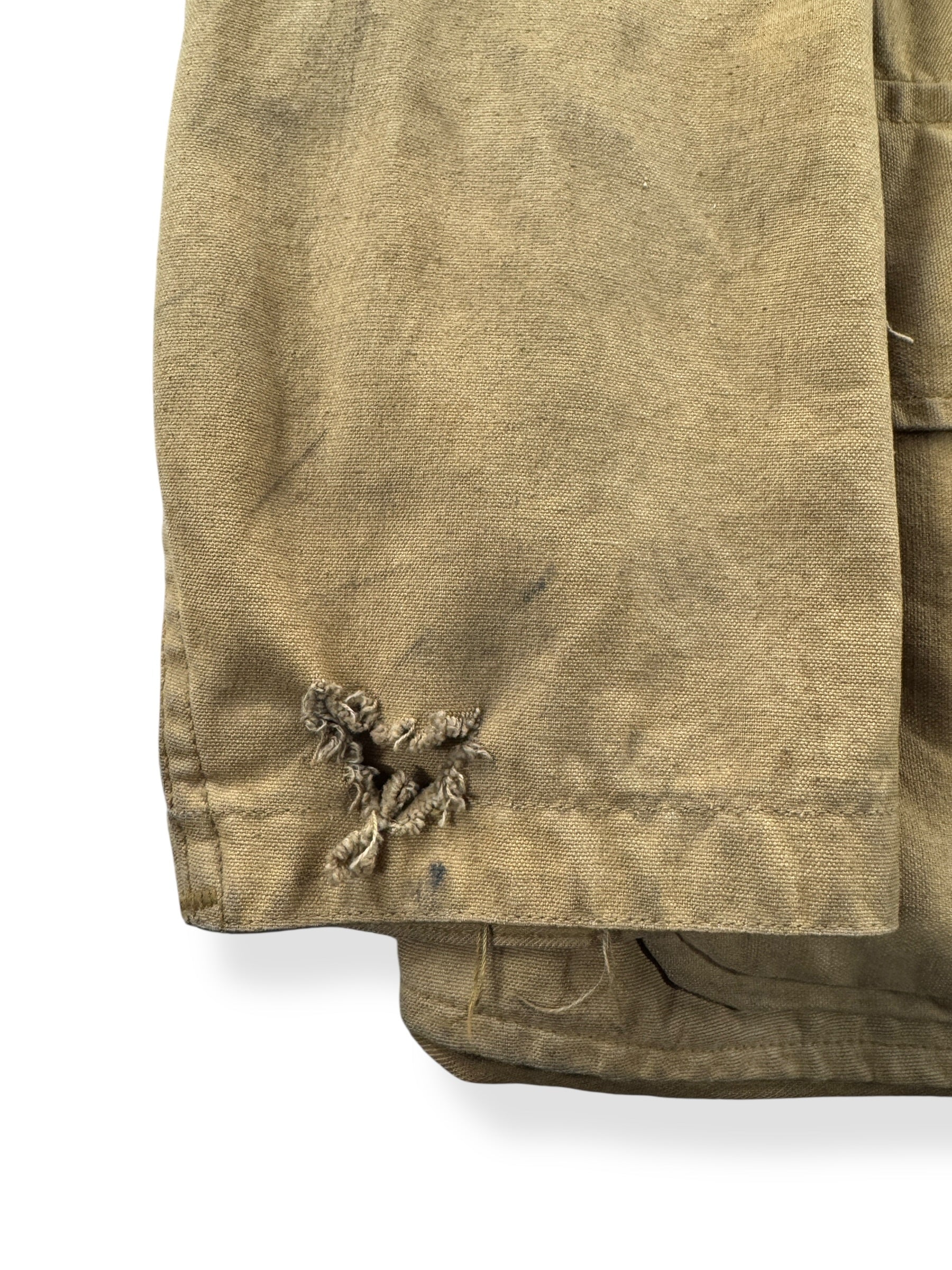 Hole on Sleeve of Vintage American Field Hunting Jacket SZ L