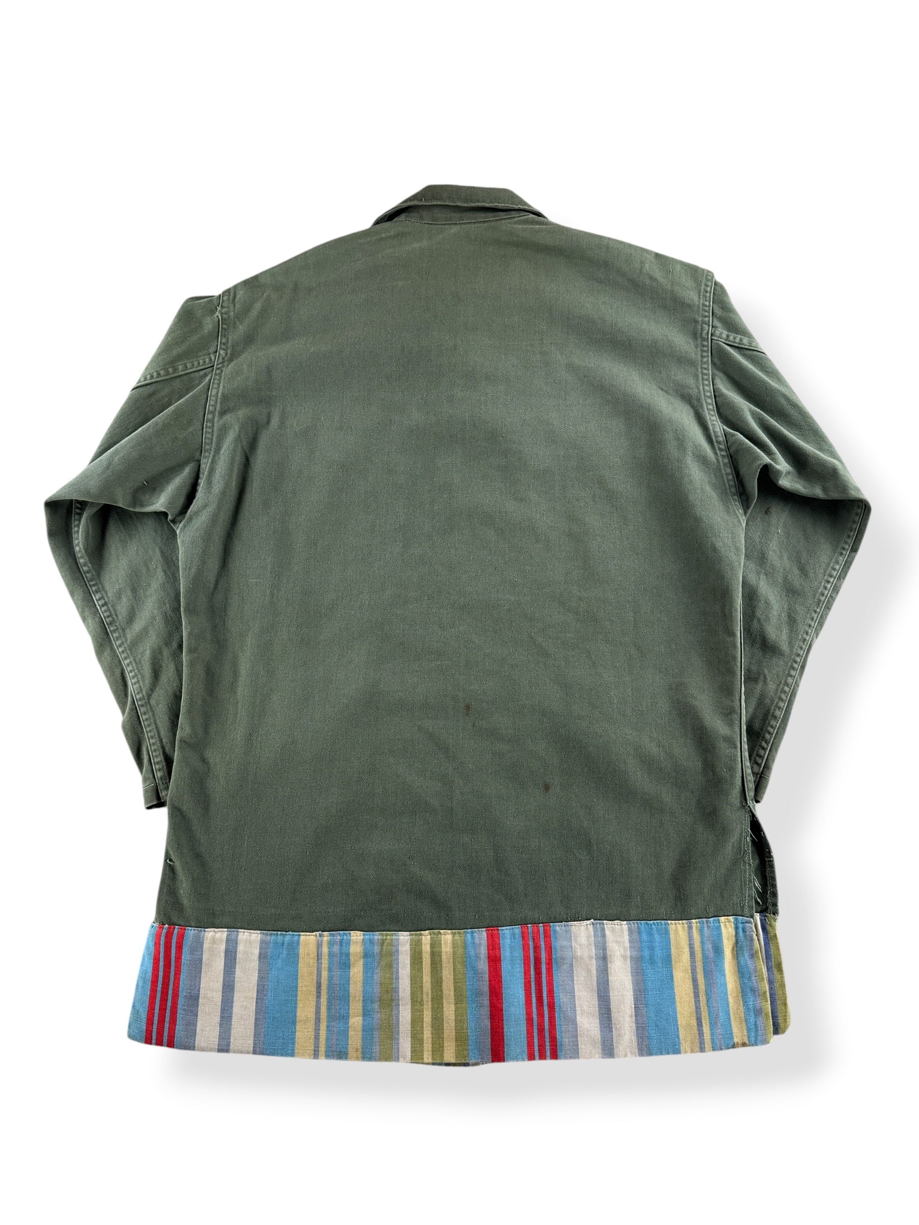 Back of Vintage 50s Korean Era Modified Military Shirt SZ S