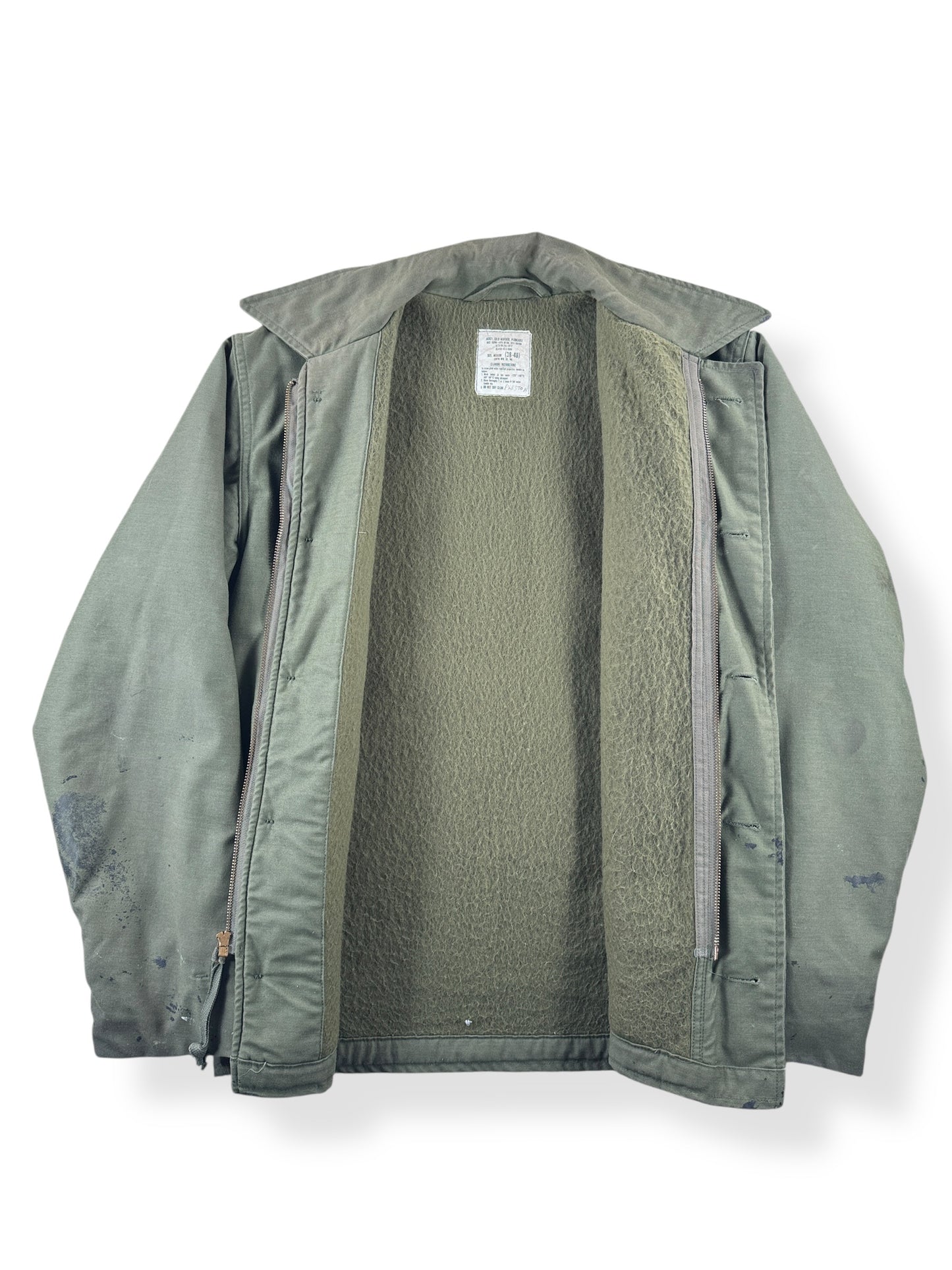 Inside of Vintage USN A-2 Cold Weather Deck Jacket SZ M